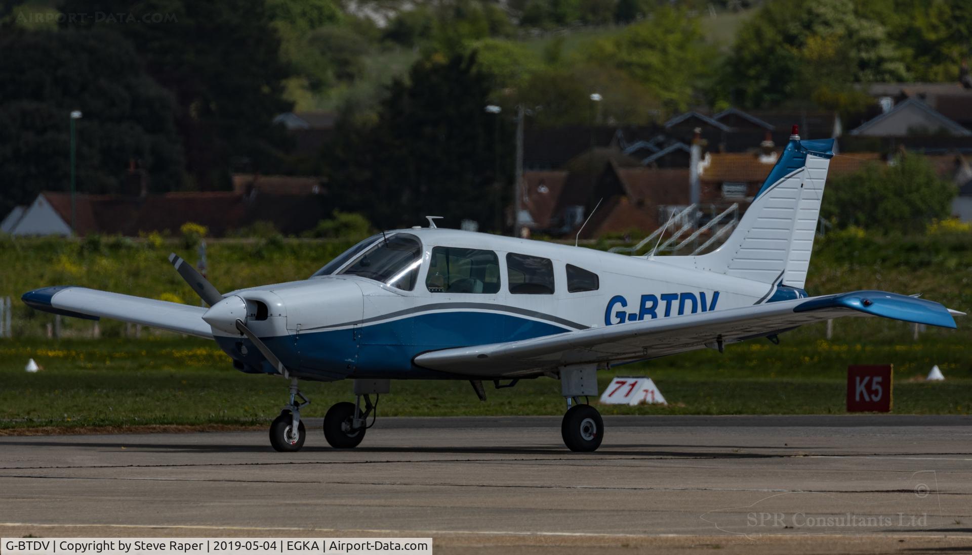 G-BTDV, 1978 Piper PA-28-161 Cherokee Warrior II C/N 28-7816355, Parked up at Shoreham Airport