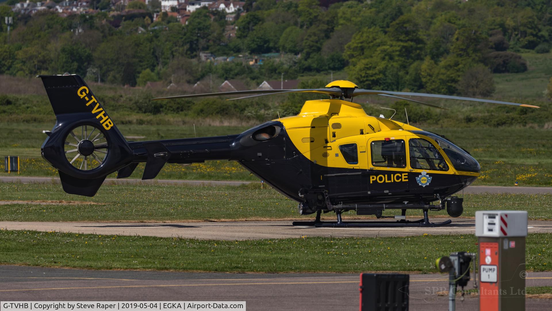 G-TVHB, 2010 Eurocopter EC-135P-2+ C/N 0874, Police helicopter parked up at Shoreham Airport