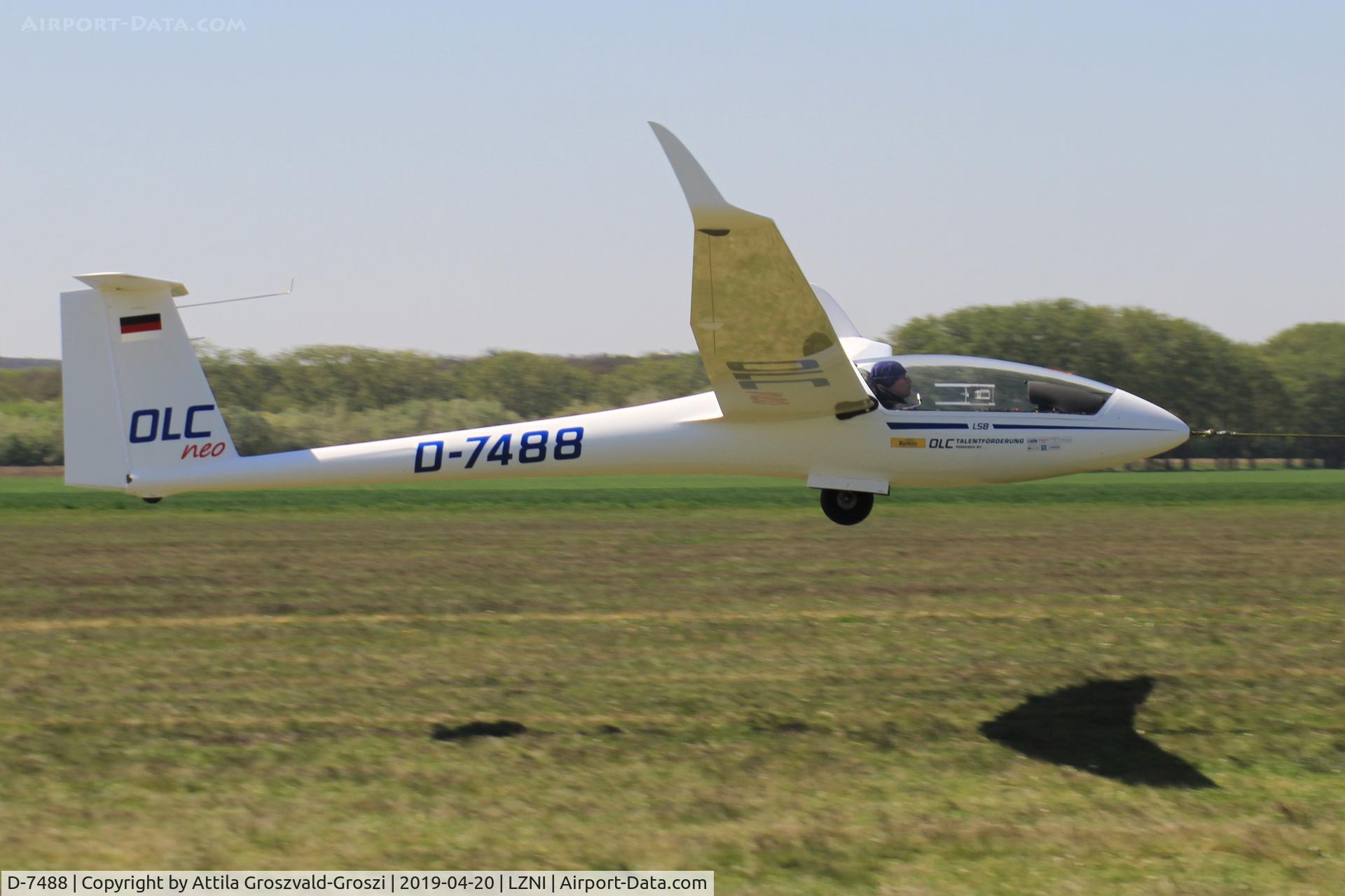 D-7488, 1996 Rolladen-Schneider LS8-A C/N 8083, LZNI - Nitra Airport, Slovakia - Pribina Cup 2019