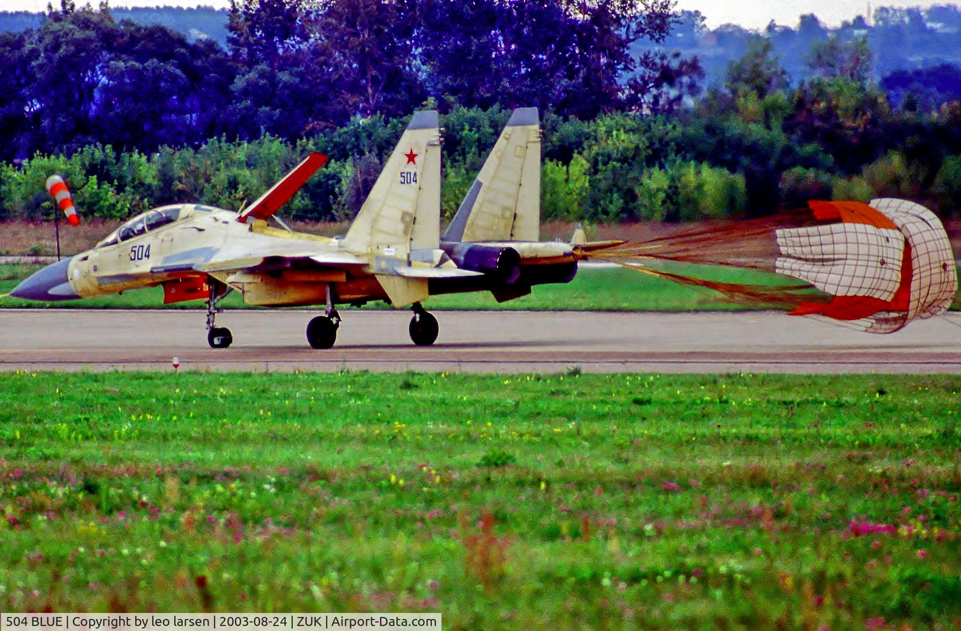 504 BLUE, 2003 Sukhoi Su-30MKK C/N not faund, Zhukowsky Air Show 24.8.2003