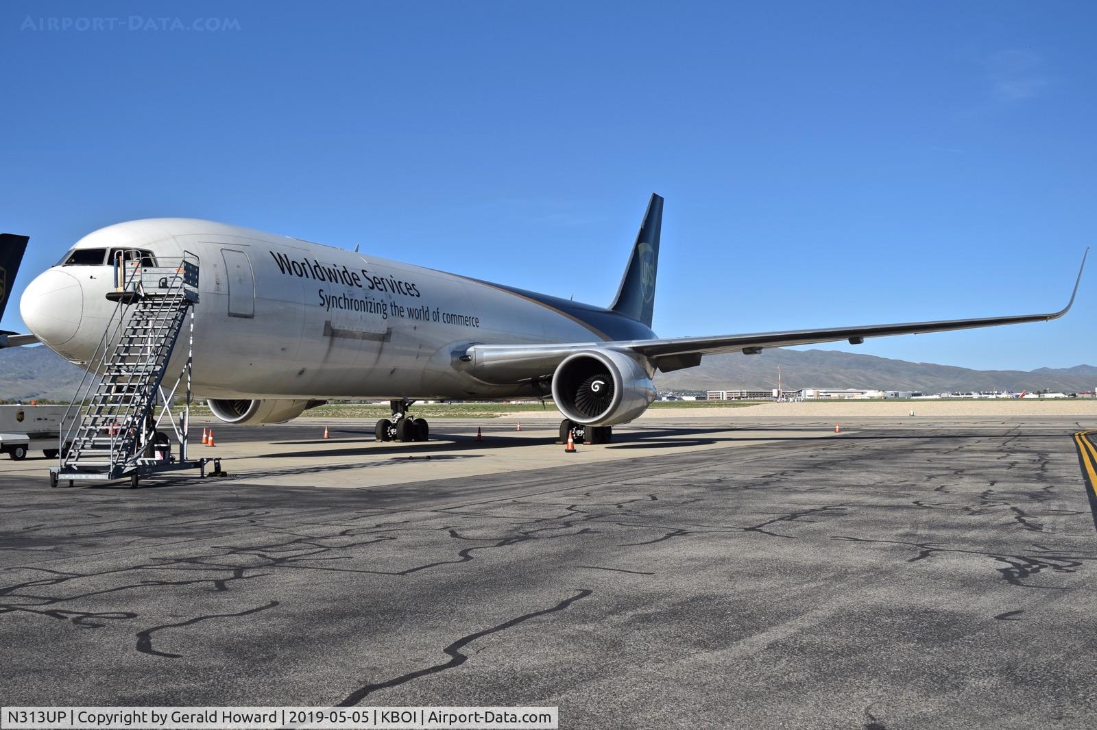 N313UP, 1996 Boeing 767-34AF C/N 27764, Parked on the UPS ramp.