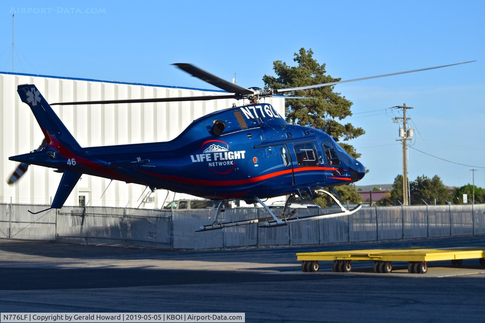 N776LF, 2016 AgustaWestland AW-119 MKII Koala C/N 14846, Just about to touch down.