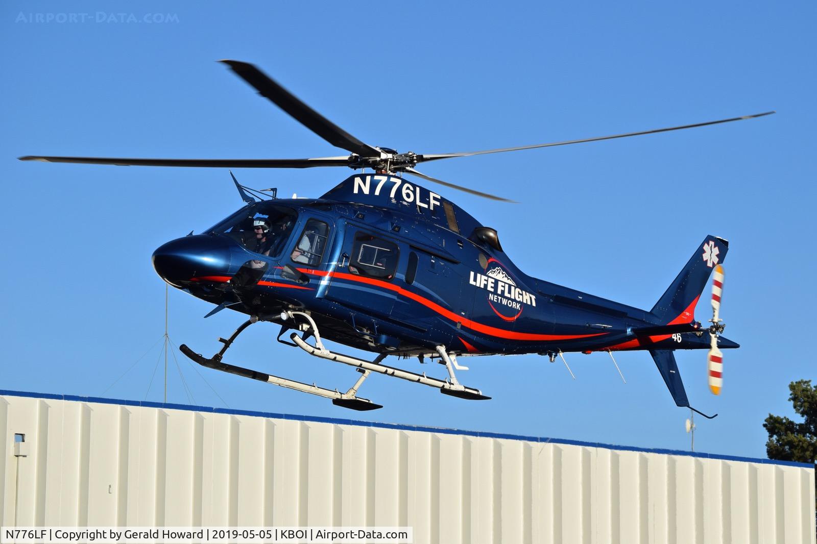 N776LF, 2016 AgustaWestland AW-119 MKII Koala C/N 14846, Descending to the Life Flight ramp.
