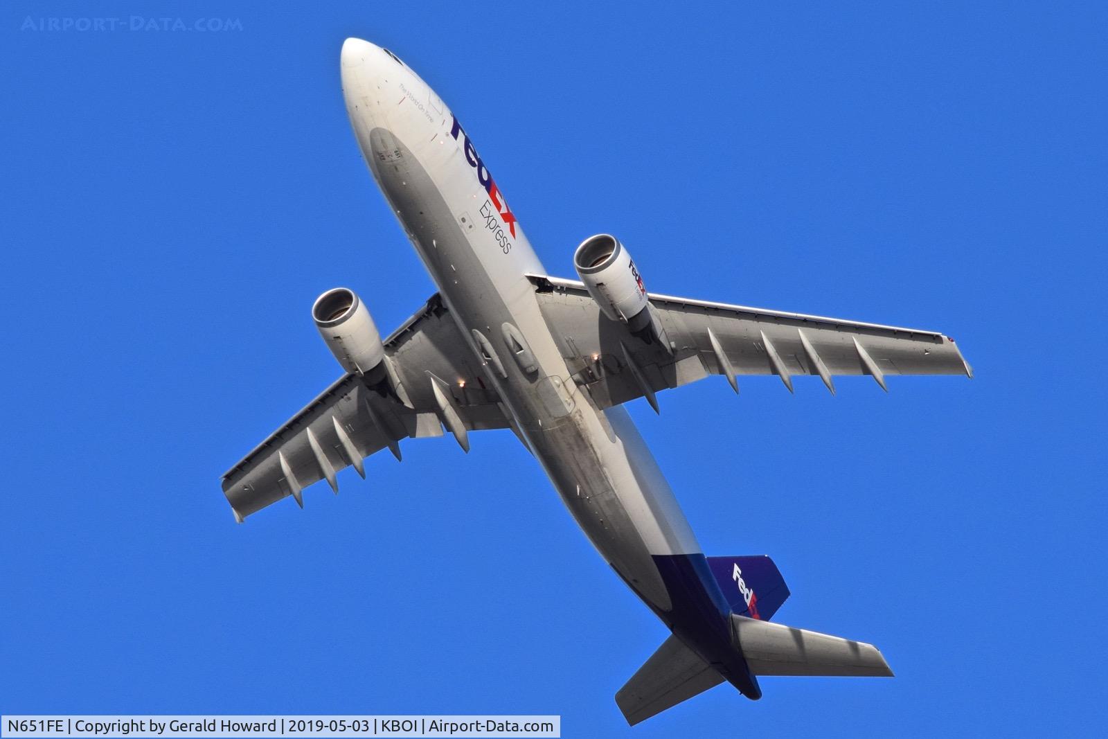 N651FE, 1994 Airbus A300F4-605R C/N 728, Climb out from RWY 28R.