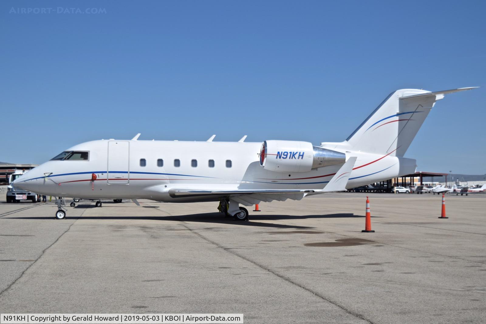 N91KH, 1990 Canadair Challenger 3A (CL-600-2B16) C/N 5038, Parked on north GA ramp.