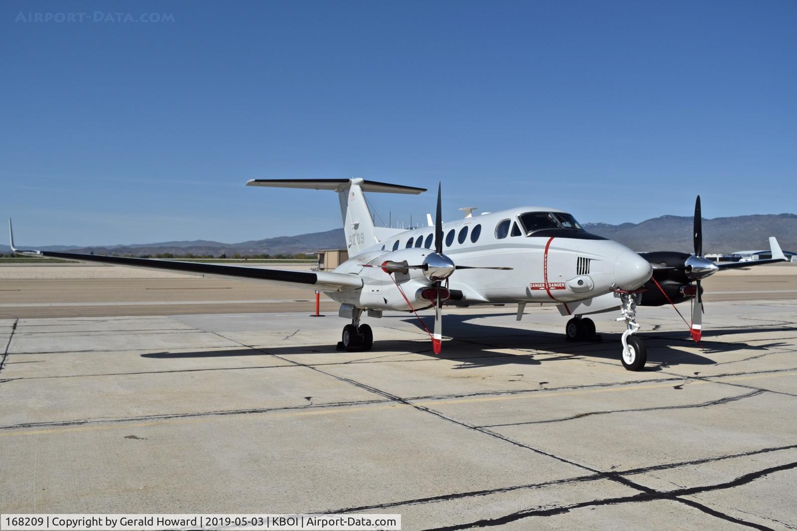 168209, Hawker Beechcraft UC-12W Huron C/N FM-34, Parked on the south GA ramp.