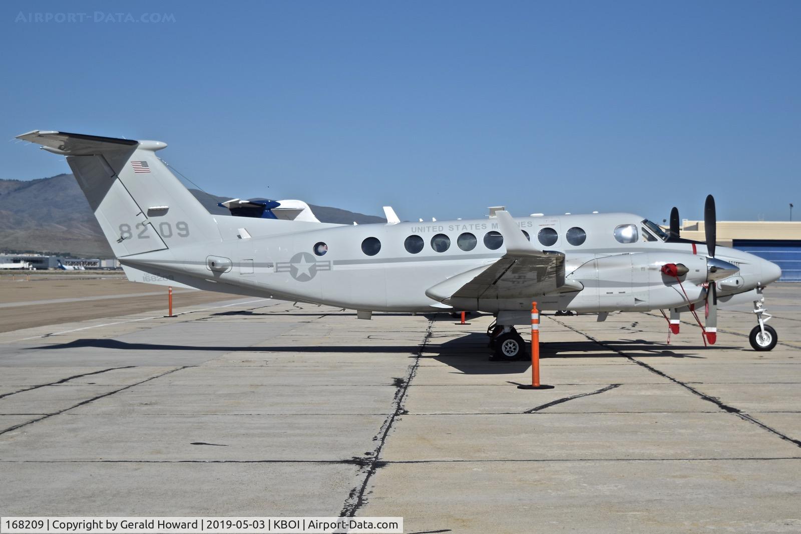 168209, Hawker Beechcraft UC-12W Huron C/N FM-34, Parked on the south GA ramp.