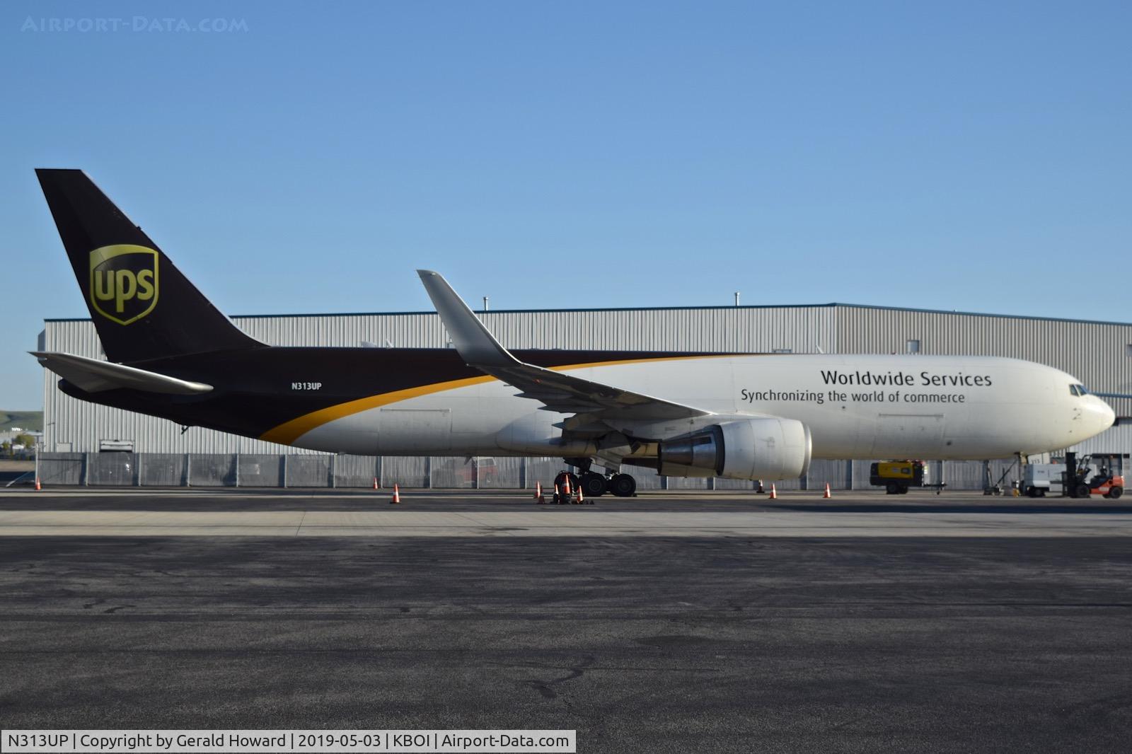 N313UP, 1996 Boeing 767-34AF C/N 27764, Parked on the UPS ramp.