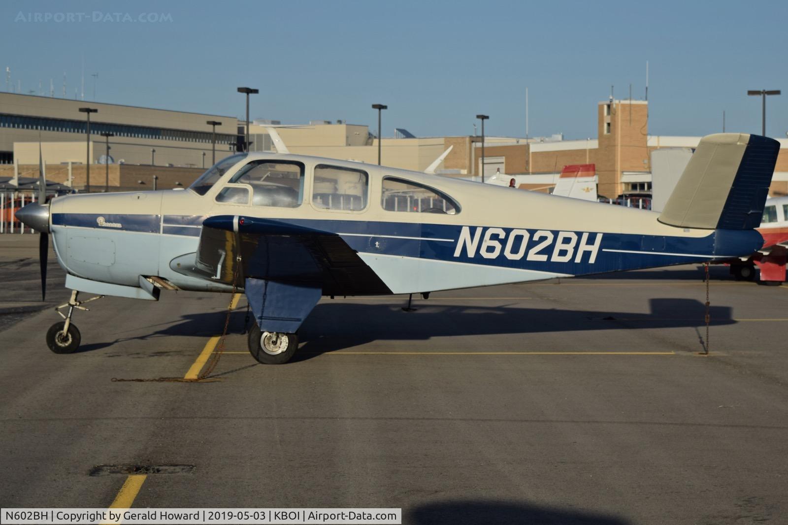 N602BH, 1947 Beech 35 Bonanza C/N D-1223, Parked on the north GA ramp.