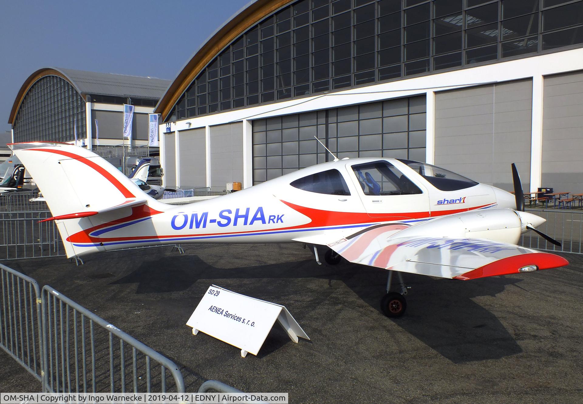 OM-SHA, Fly-Fan Shark C/N 001, Fly-Fan Shark at the AERO 2019, Friedrichshafen