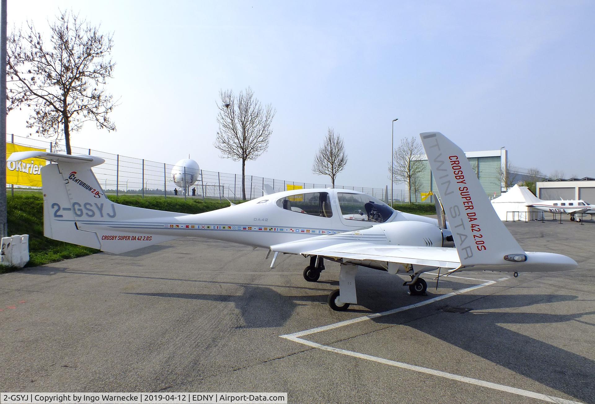 2-GSYJ, 2006 Diamond DA-42 Twin Star C/N 42.135, Diamond DA-42 2.0S Twin Star Crossby Super at the AERO 2019, Friedrichshafen