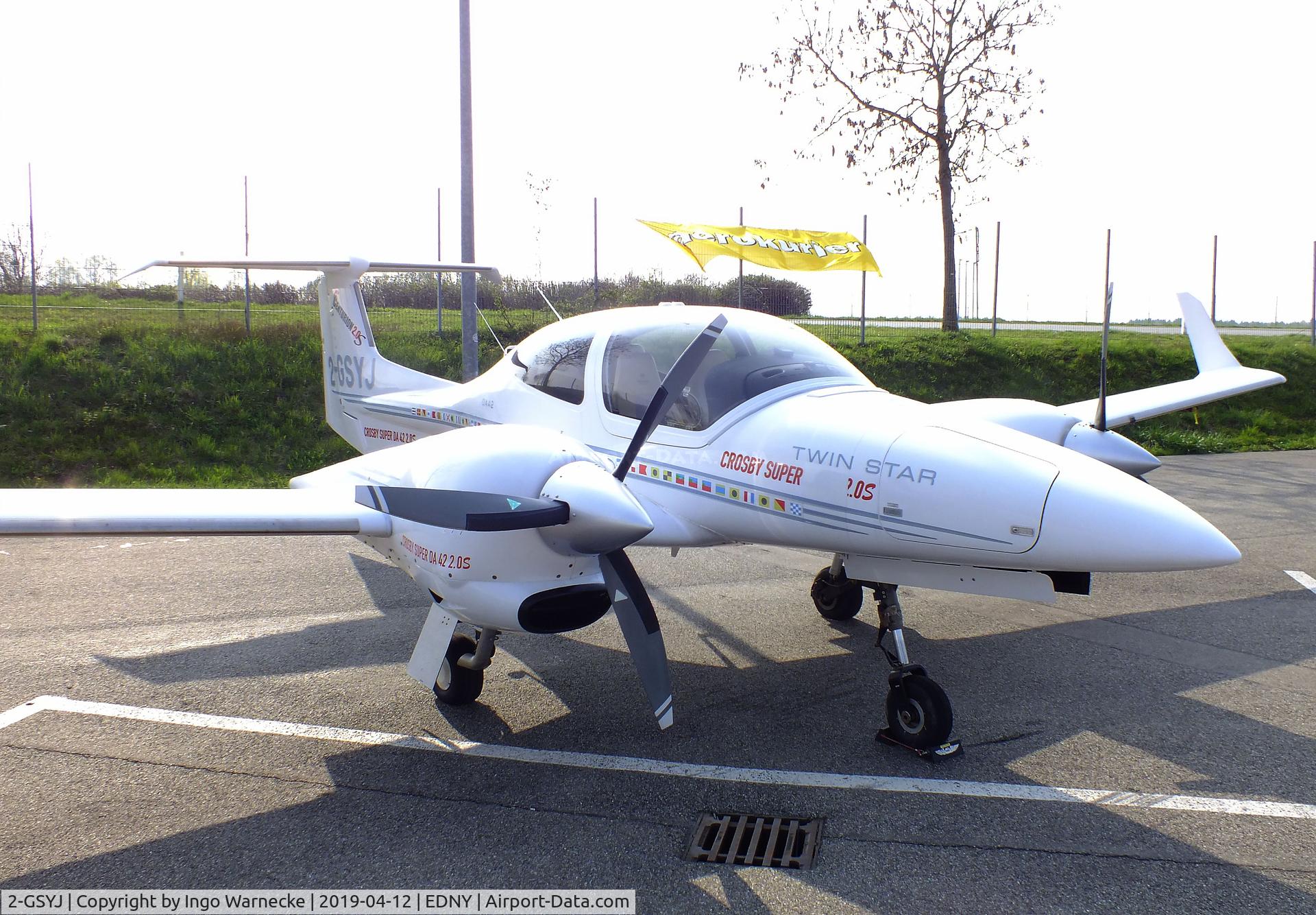2-GSYJ, 2006 Diamond DA-42 Twin Star C/N 42.135, Diamond DA-42 2.0S Twin Star Crossby Super at the AERO 2019, Friedrichshafen