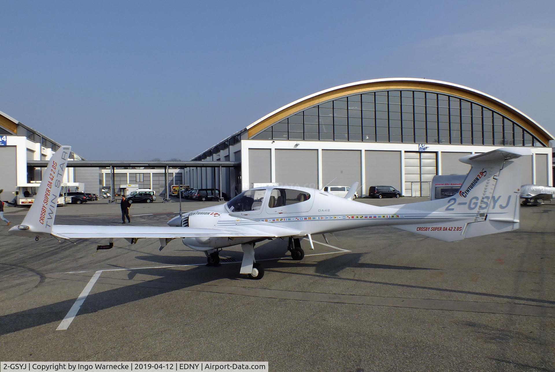 2-GSYJ, 2006 Diamond DA-42 Twin Star C/N 42.135, Diamond DA-42 2.0S Twin Star Crossby Super at the AERO 2019, Friedrichshafen