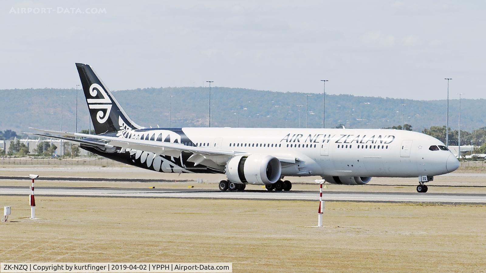 ZK-NZQ, 1974 Douglas DC-10-30 C/N 46911, Boeing 787-9. AIR NEW ZEALAND  ZK-NZQ, runway 21, YPPH 02/04/19.