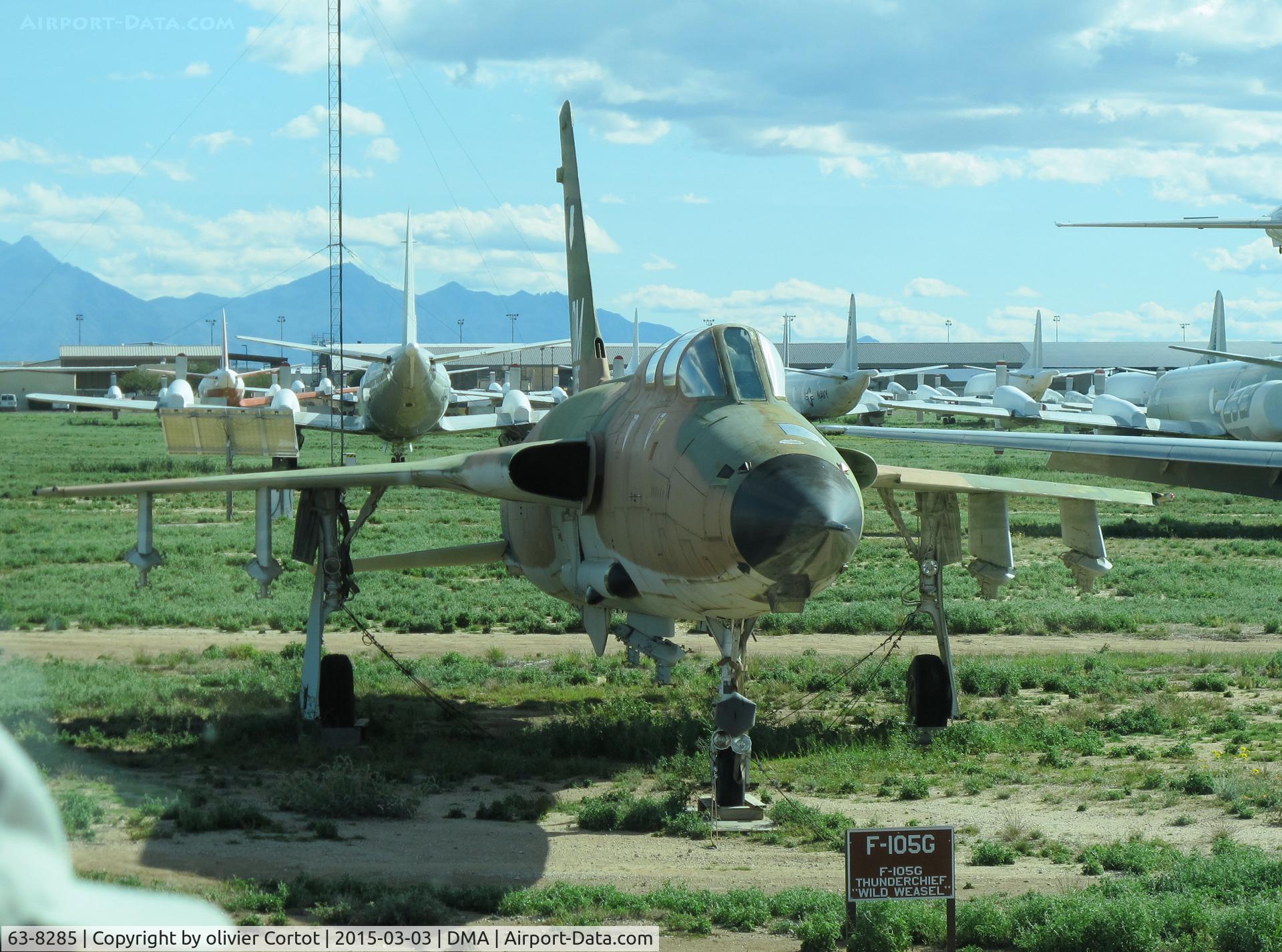 63-8285, 1963 Republic F-105G Thunderchief C/N F062, taken from the tour bus