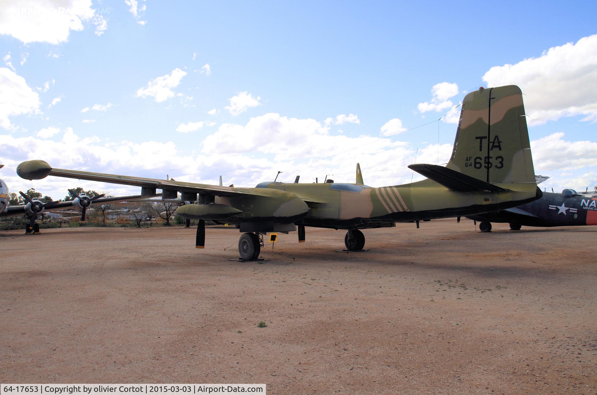64-17653, Douglas-On Mark B-26K Counter Invader C/N 7091 (was 41-39378), rear view