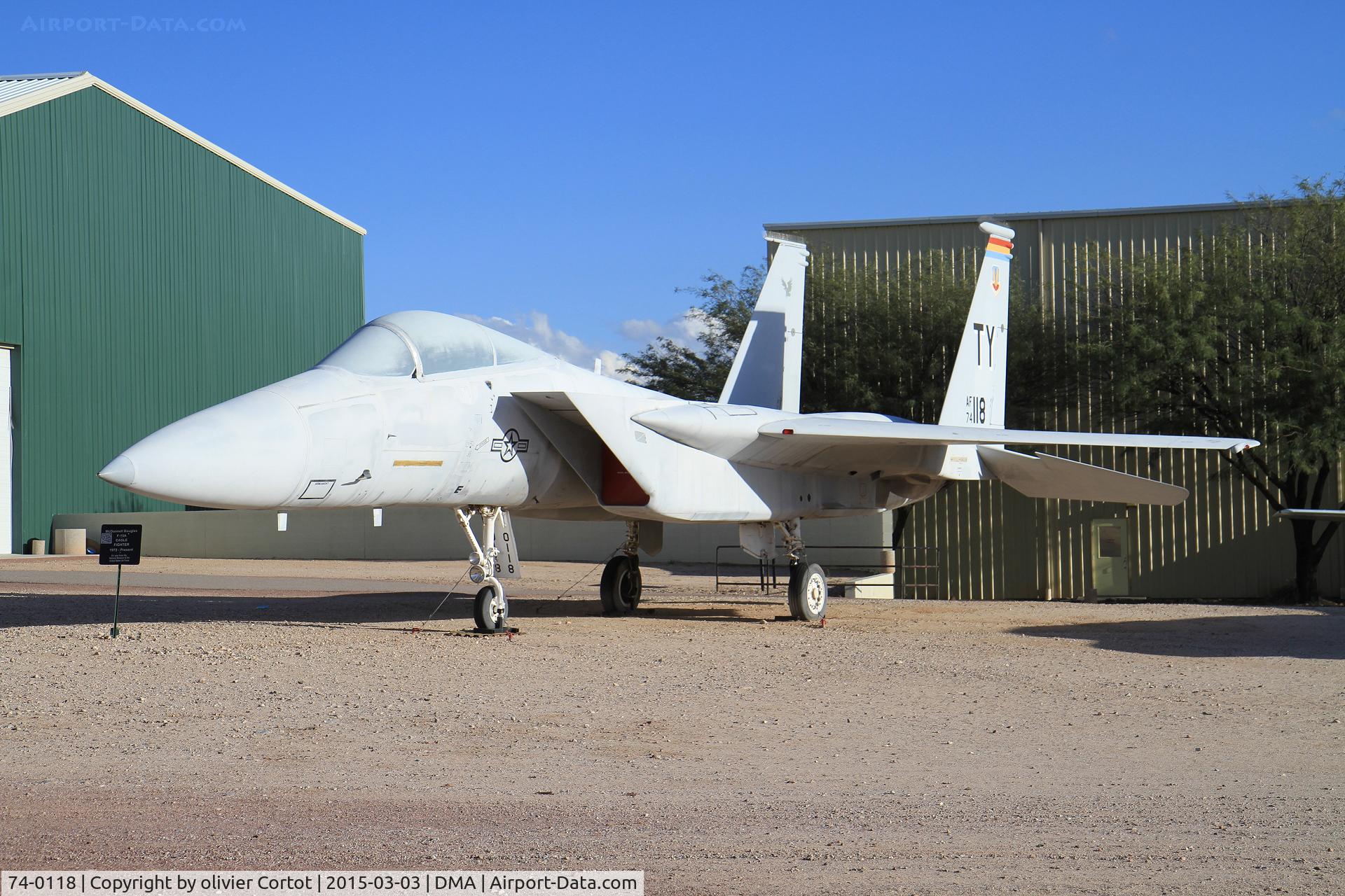 74-0118, 1974 McDonnell Douglas F-15A Eagle C/N 0094/A070, pima museum