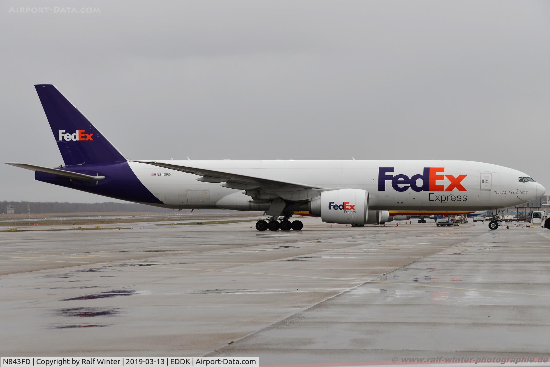 N843FD, 2017 Boeing 777-FHT C/N 39286, Boeing 777-FHT - FX FDX Federal Express FedEx 'Melanie' - 39286 - N843FD - 13.03.2019 - CGN