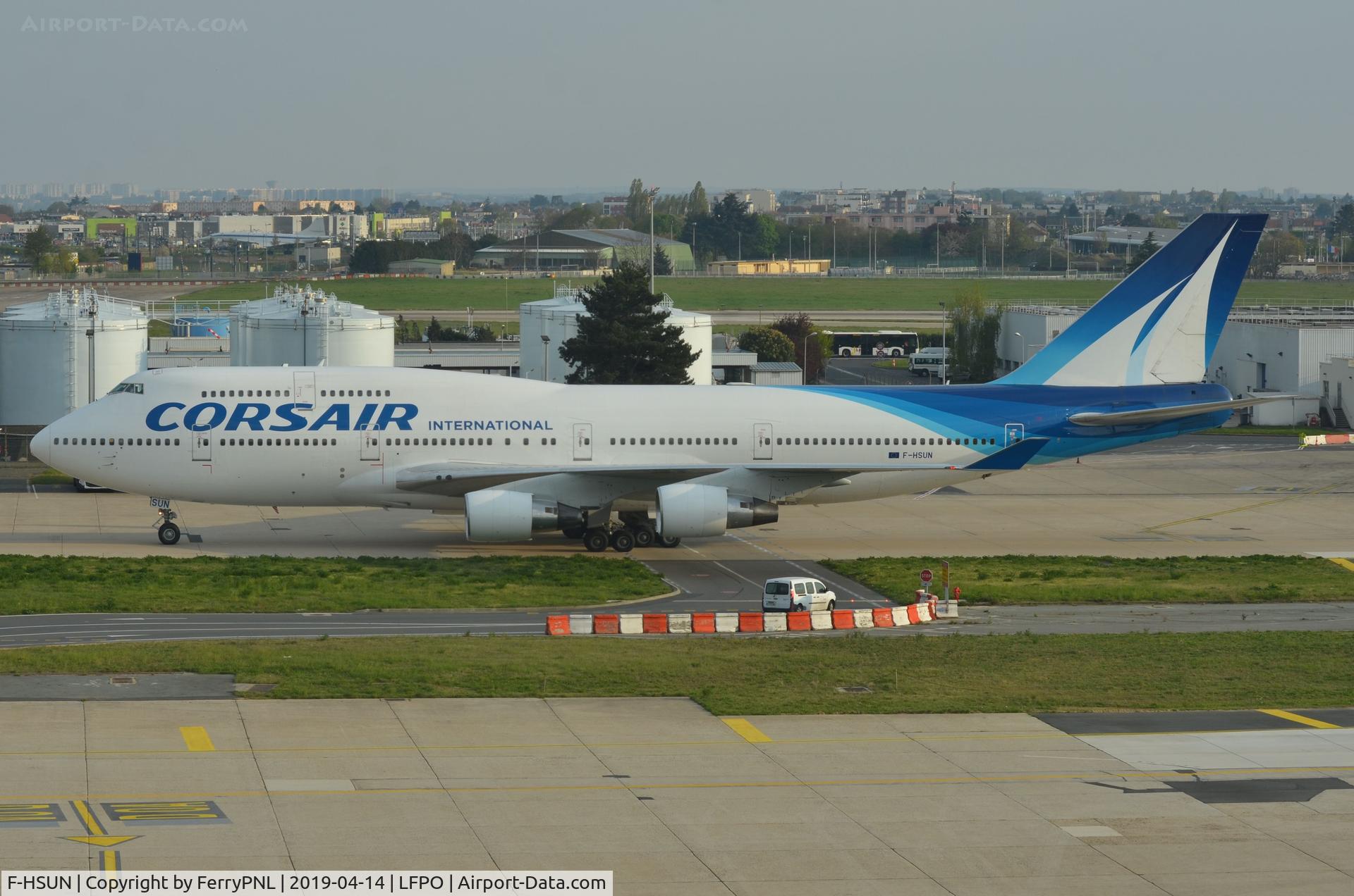 F-HSUN, 1993 Boeing 747-422 C/N 26880, Arrival of Corse Air B744 in Orly.