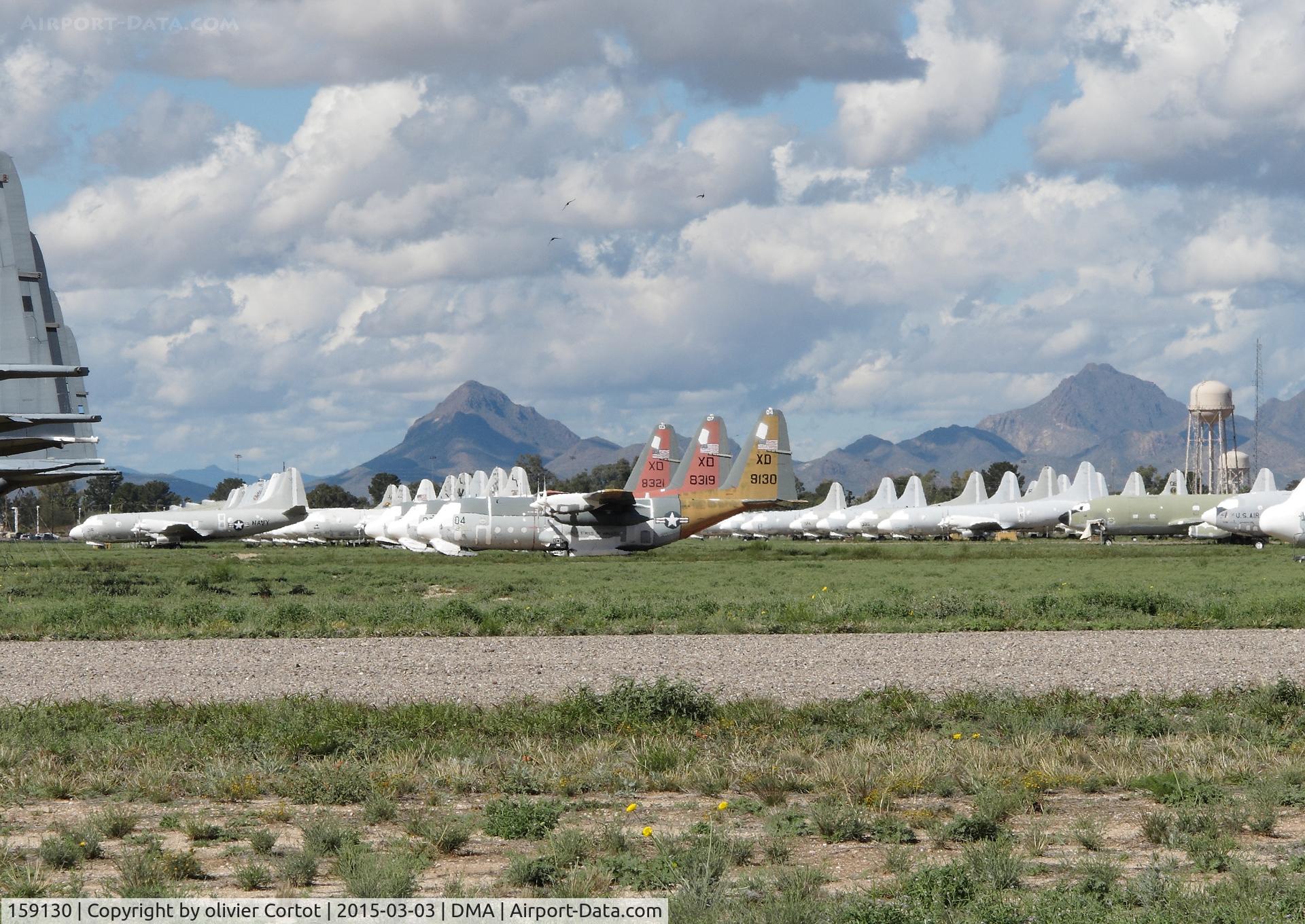 159130, 1973 Lockheed LC-130R C/N 385-4508, a row of LC-130s at davis monthan