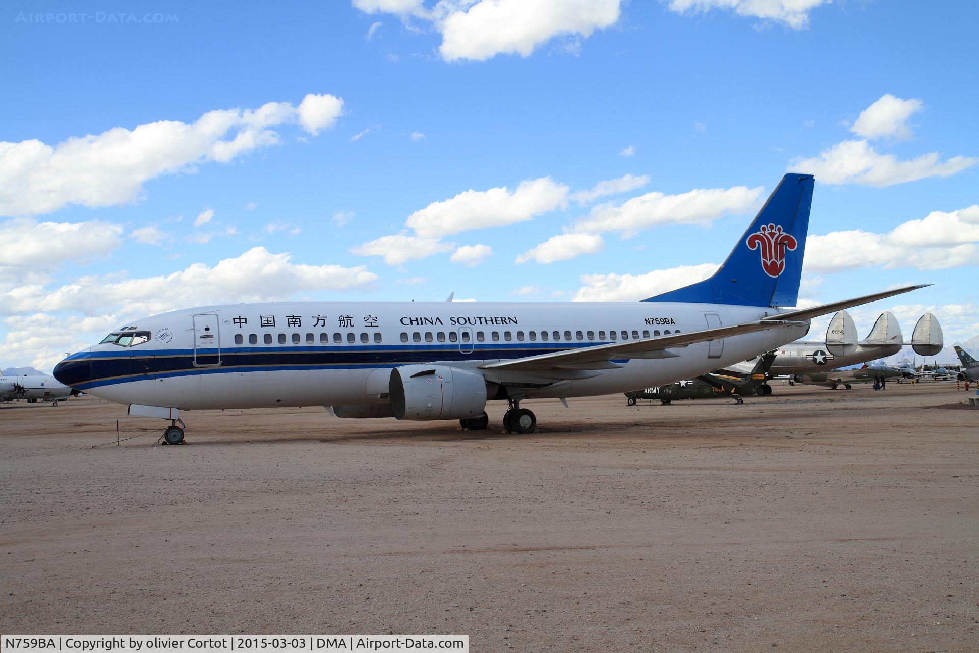 N759BA, 1993 Boeing 737-3Q8 C/N 27286, Pima museum