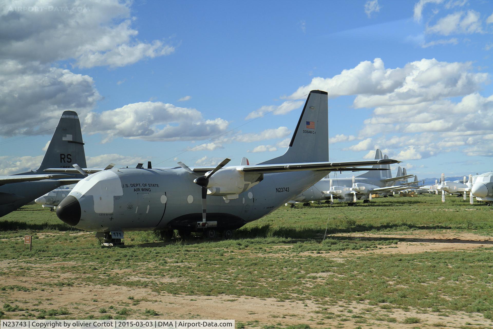 N23743, Alenia C-27A Spartan C/N 90-0171, taken from the tour bus