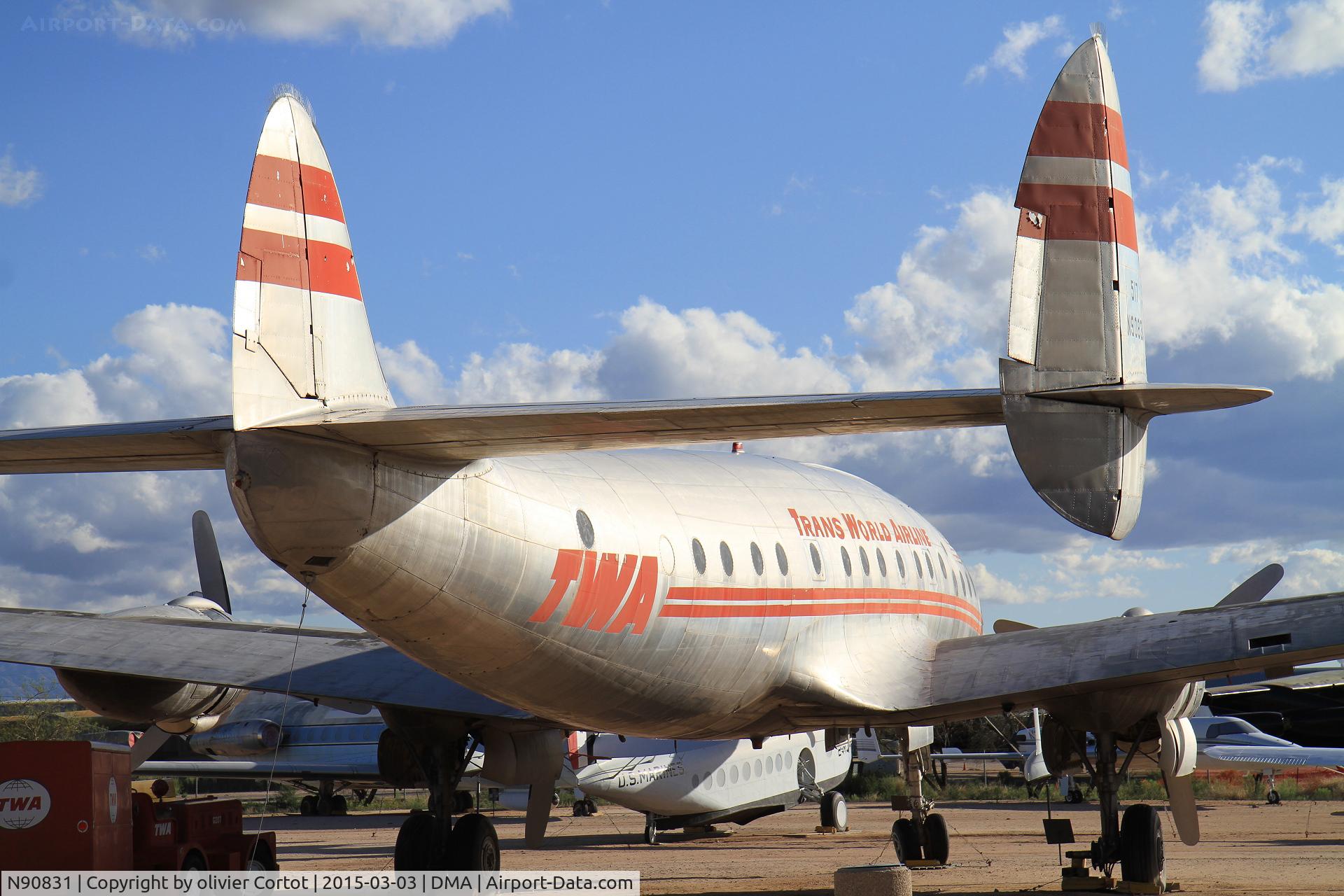 N90831, 1943 Lockheed C-69-1-LO/ l-049 Constellation C/N 049-1970, rear view