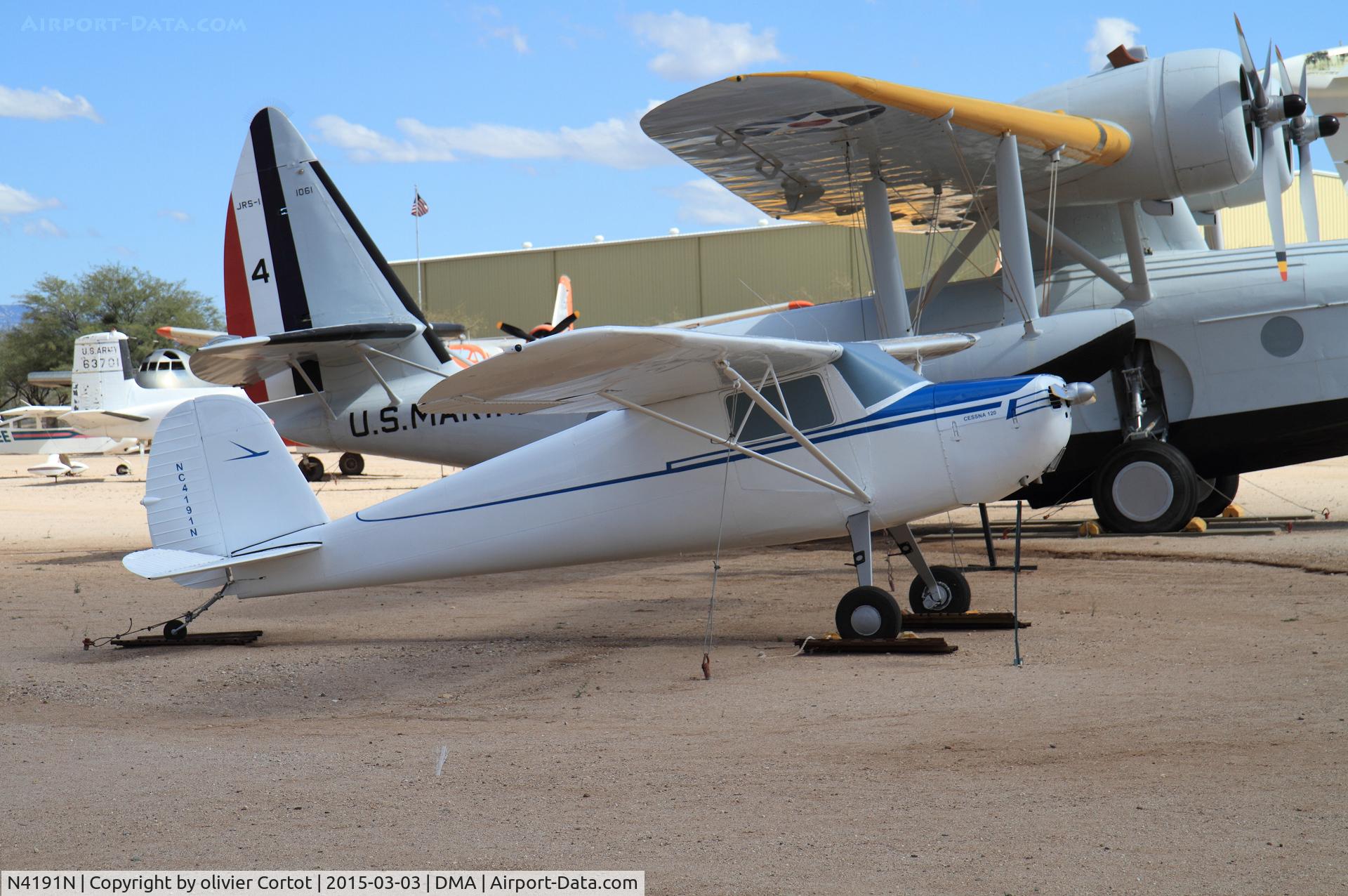 N4191N, 1947 Cessna 120 C/N 13662, Pima museum