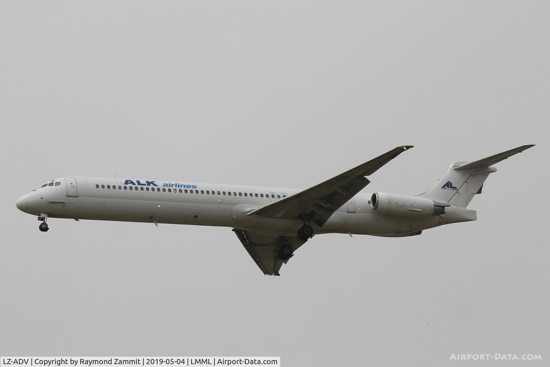 LZ-ADV, 1989 McDonnell Douglas MD-82 (DC-9-82) C/N 53053, McDonnell Douglas MD-82 LZ-ADV ALK Airlines