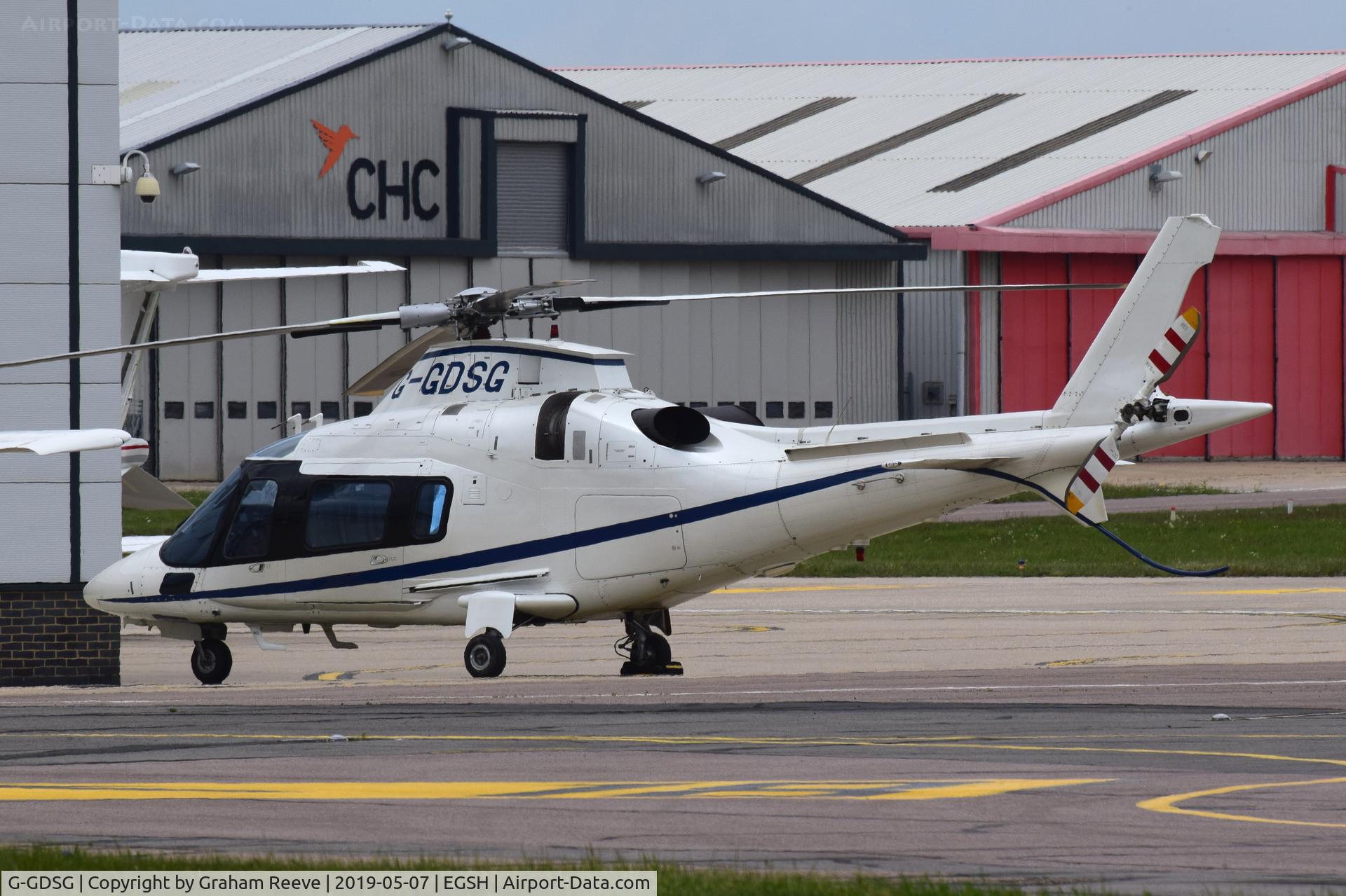 G-GDSG, 2005 Agusta A-109E Power C/N 11656, Parked at Norwich.