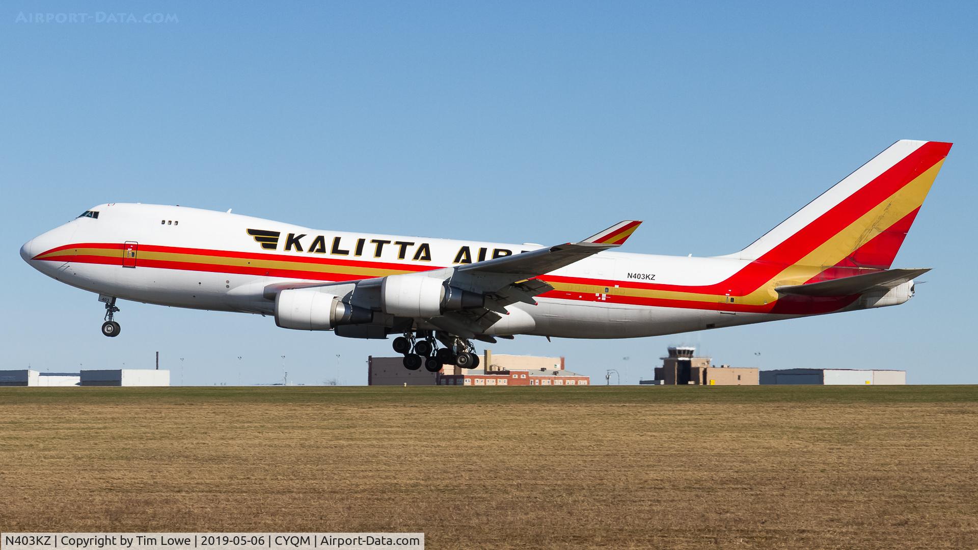 N403KZ, 2006 Boeing 747-481F C/N 34018, Arriving on runway 06.