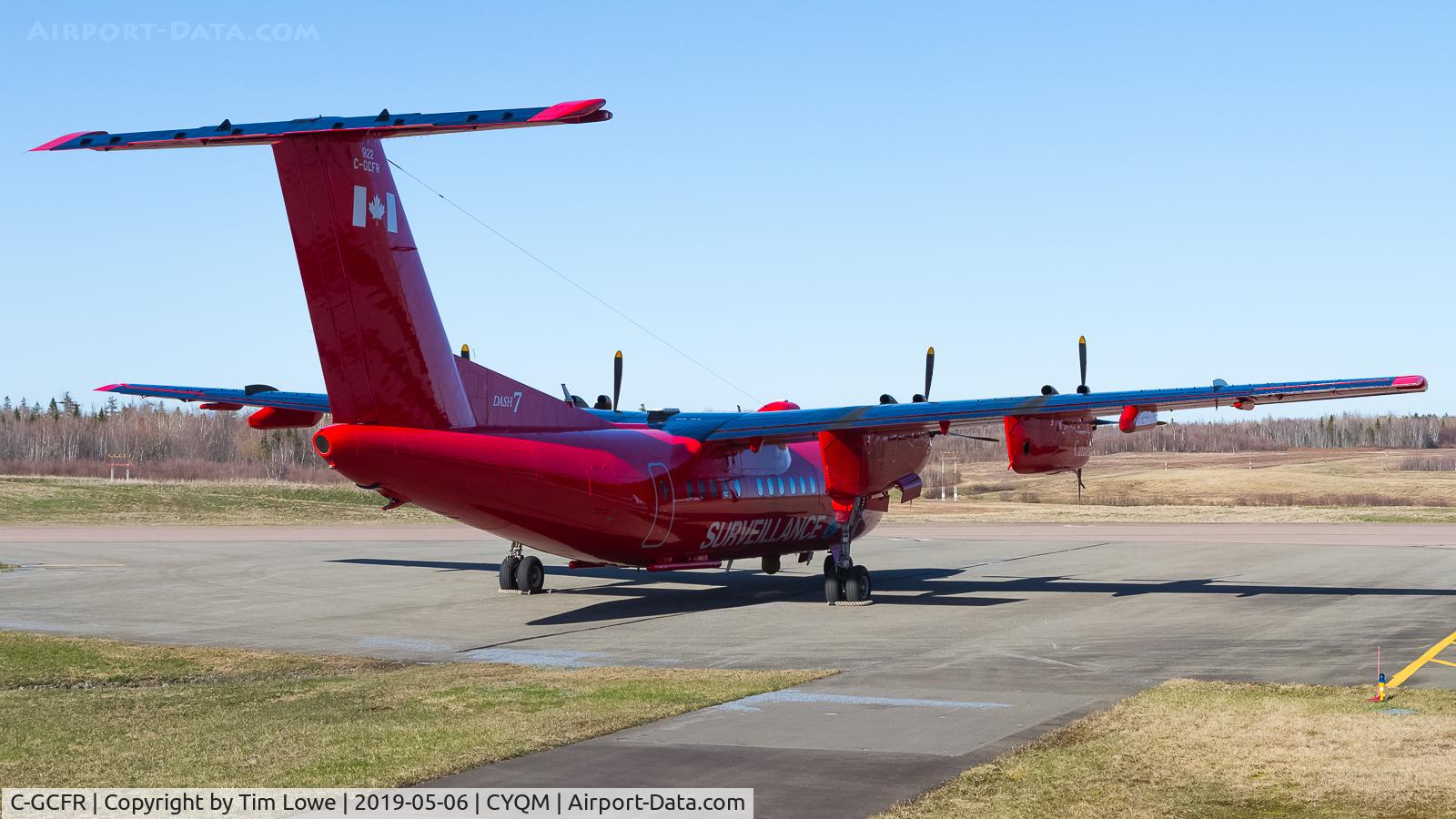 C-GCFR, 1985 De Havilland Canada DHC-7-150 Dash 7 C/N 102, Parked on the Transport Canada ramp.