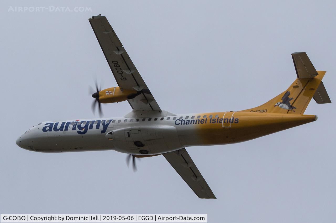 G-COBO, 2008 ATR 72-212A C/N 852, Departing RWY 27