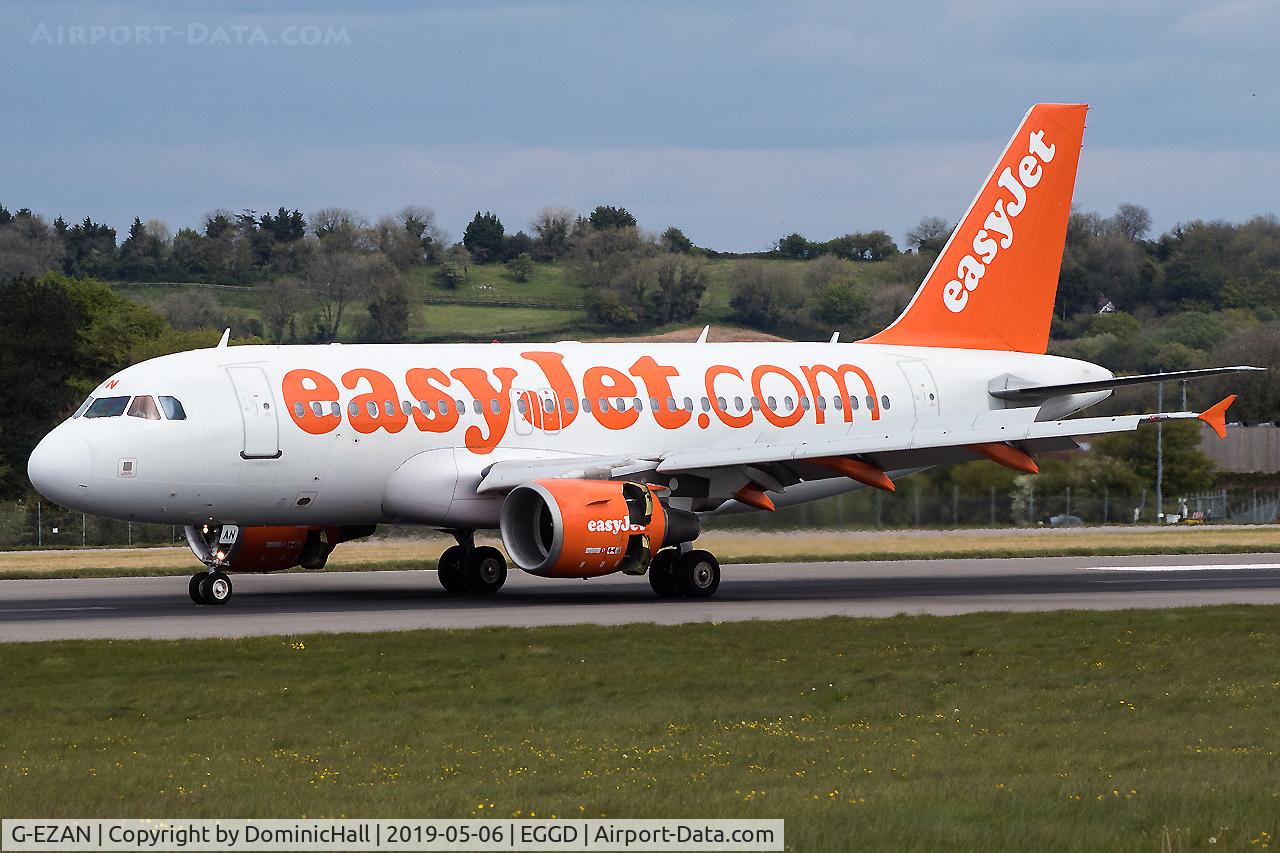 G-EZAN, 2006 Airbus A319-111 C/N 2765, Landing RWY 27