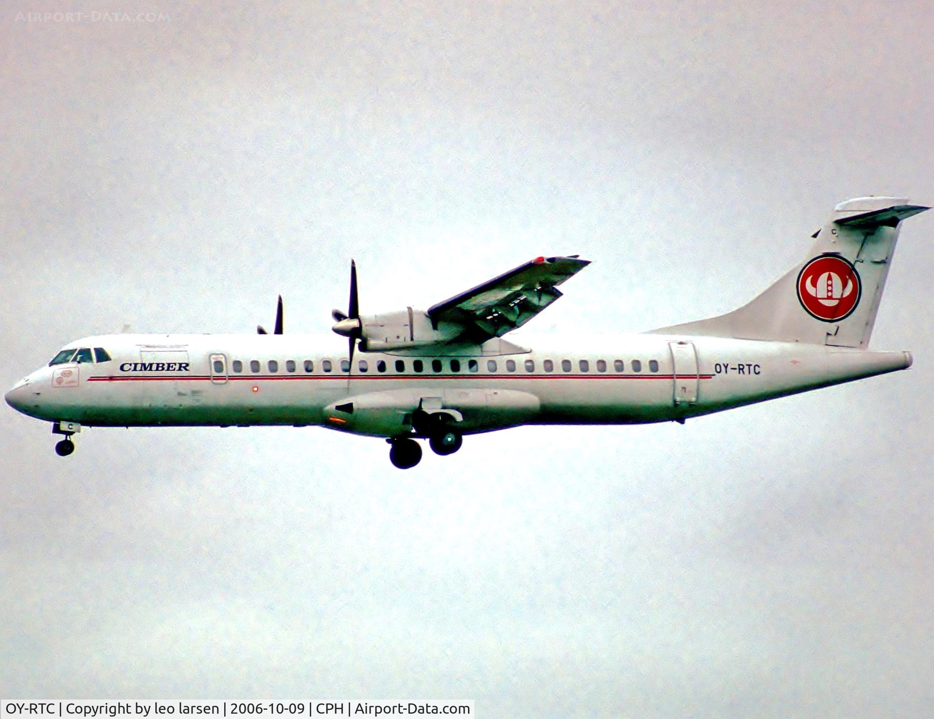 OY-RTC, 1997 ATR 72-202 C/N 508, Copenhagen 9.10.2006
