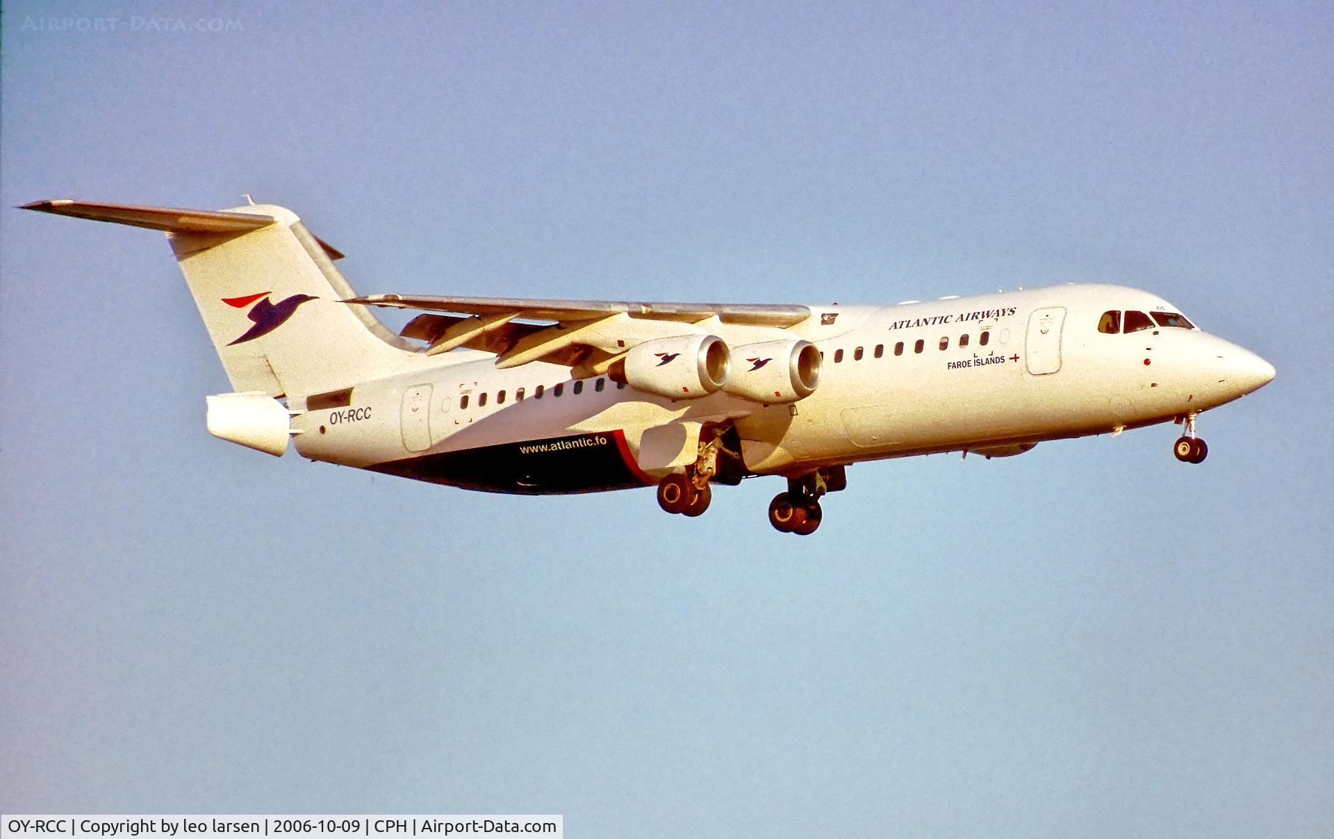OY-RCC, 1999 British Aerospace Avro 146-RJ100 C/N E3357, Copenhagen 9.10.2006