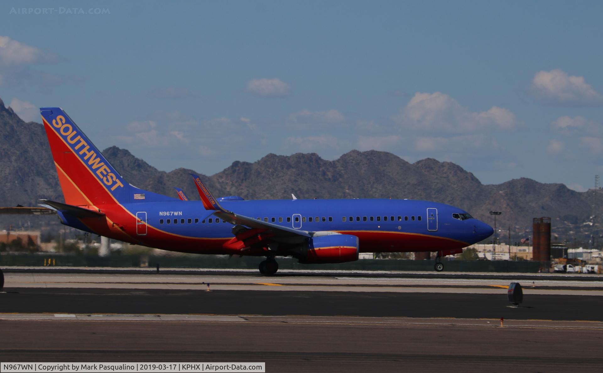 N967WN, 2011 Boeing 737-7H4 C/N 36967, Boeing 767-7H4