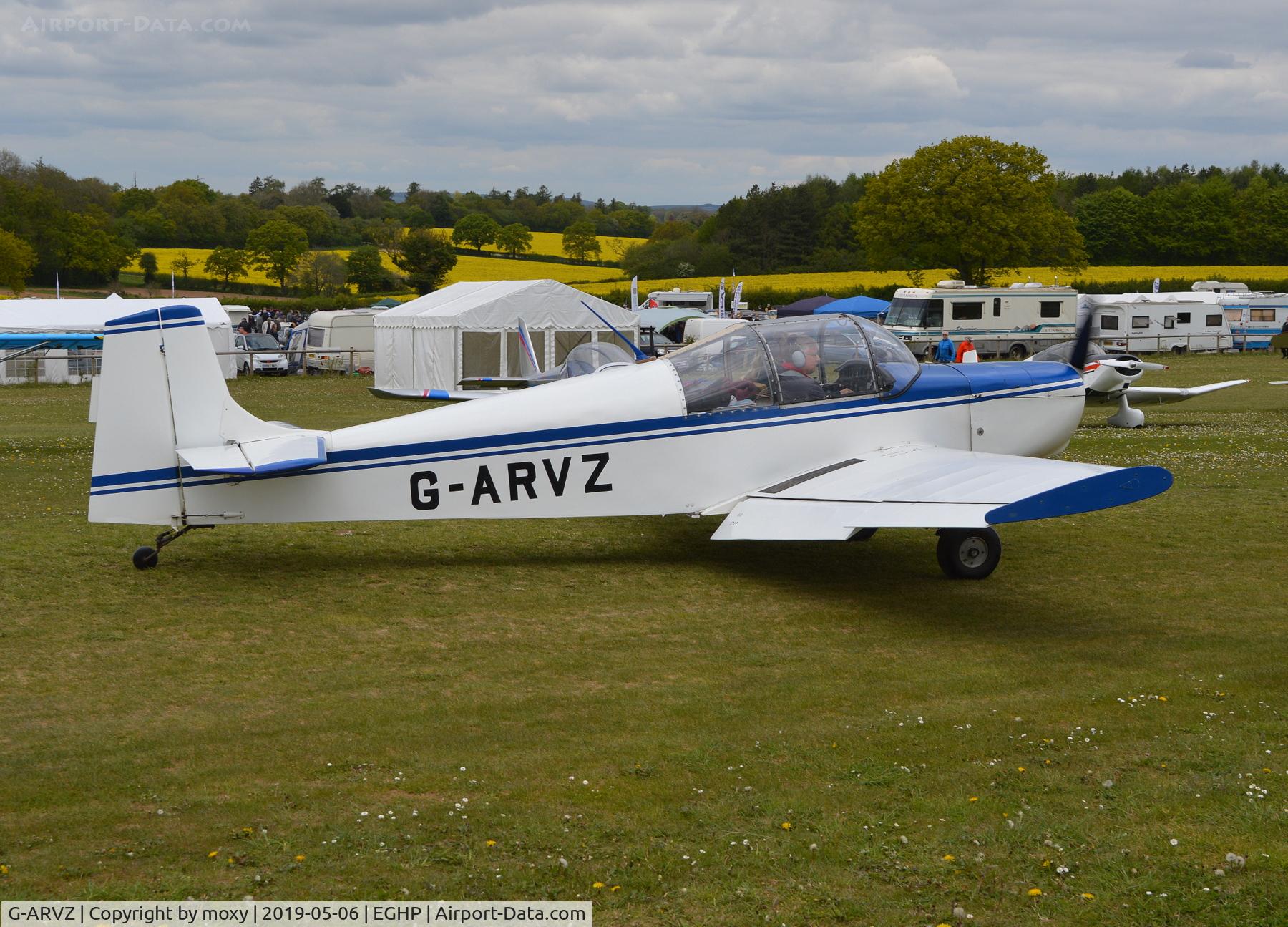 G-ARVZ, 1962 Rollason Druine D-62B Condor C/N RAE/606, Rollason Druine D-62B Condor at Popham.