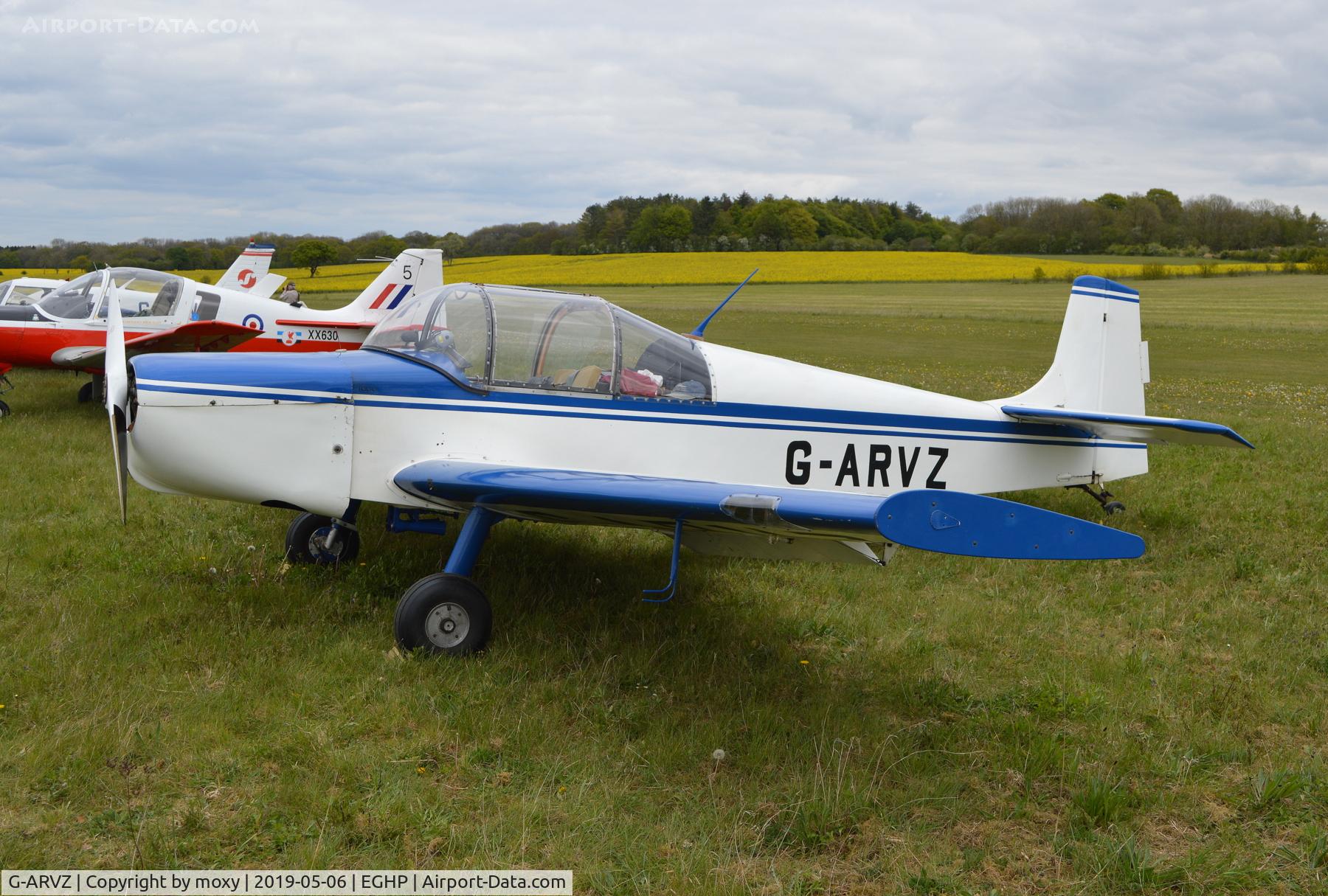 G-ARVZ, 1962 Rollason Druine D-62B Condor C/N RAE/606, Rollason Druine D-62B Condor at Popham.