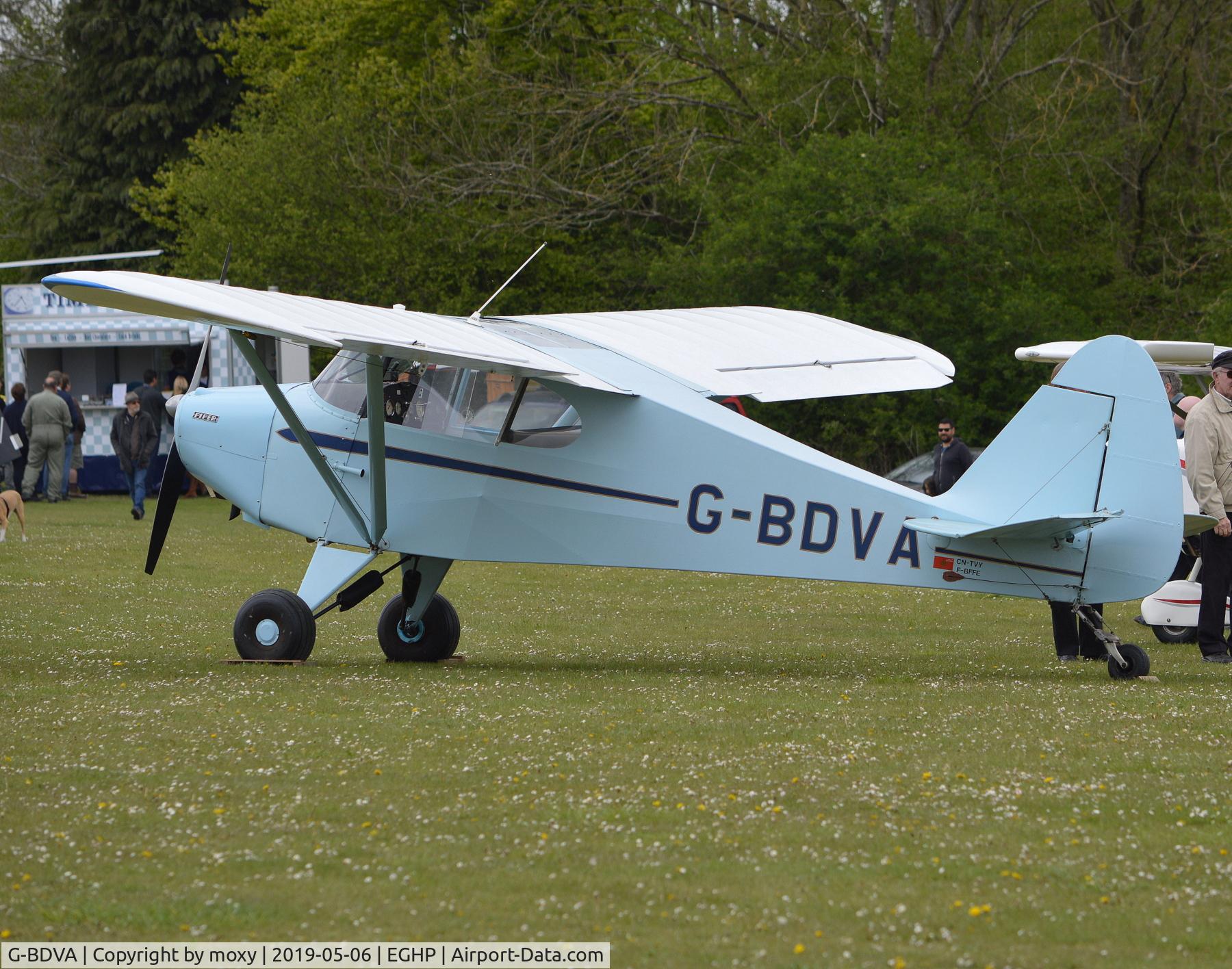 G-BDVA, 1948 Piper PA-17 Vagabond C/N 17-206, Piper PA-17 Vagabond at Popham. Ex CN-TVY