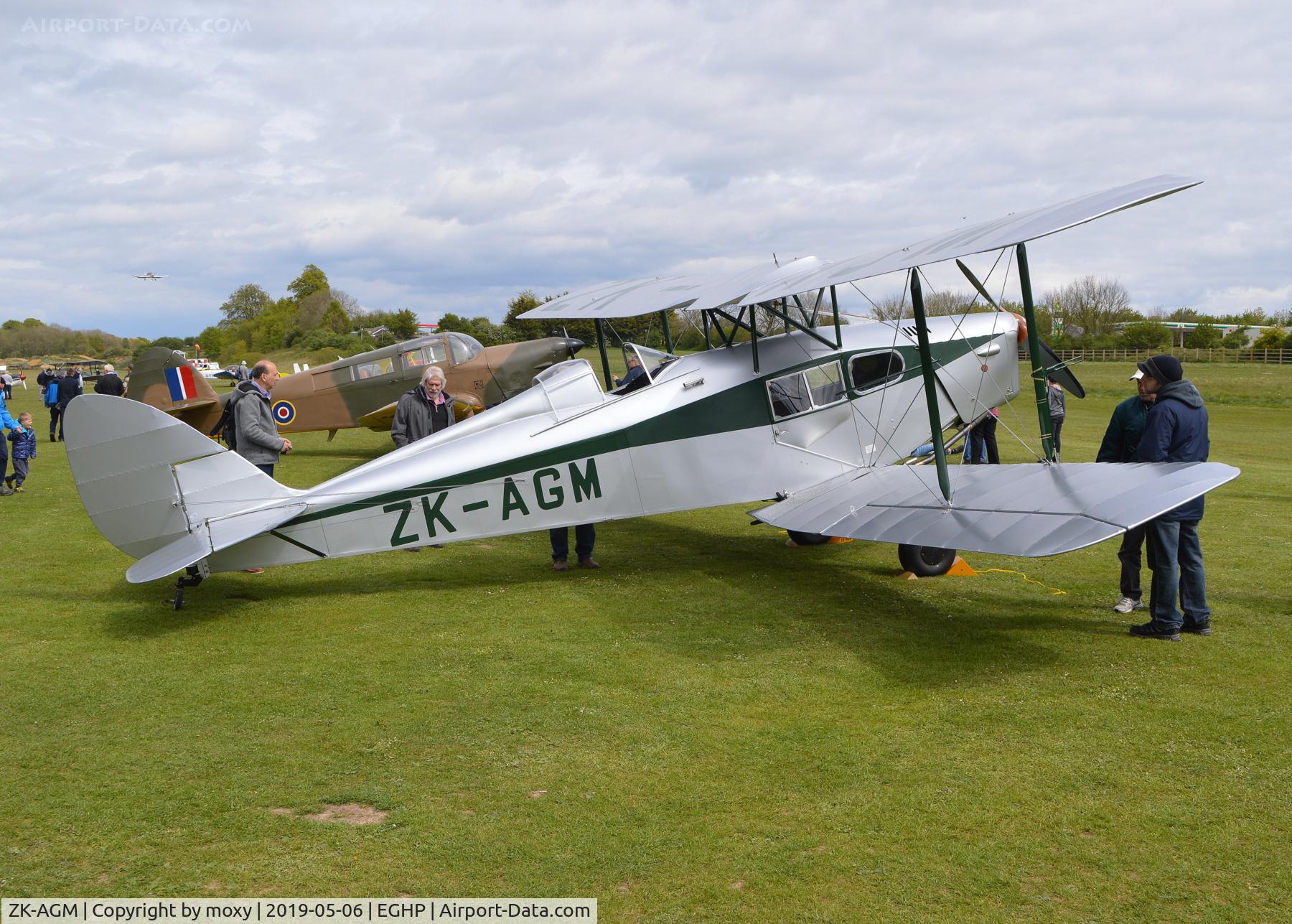ZK-AGM, 1938 De Havilland DH.83 Fox Moth C/N TS2810, De Havilland DH.83 Fox Moth at Popham.