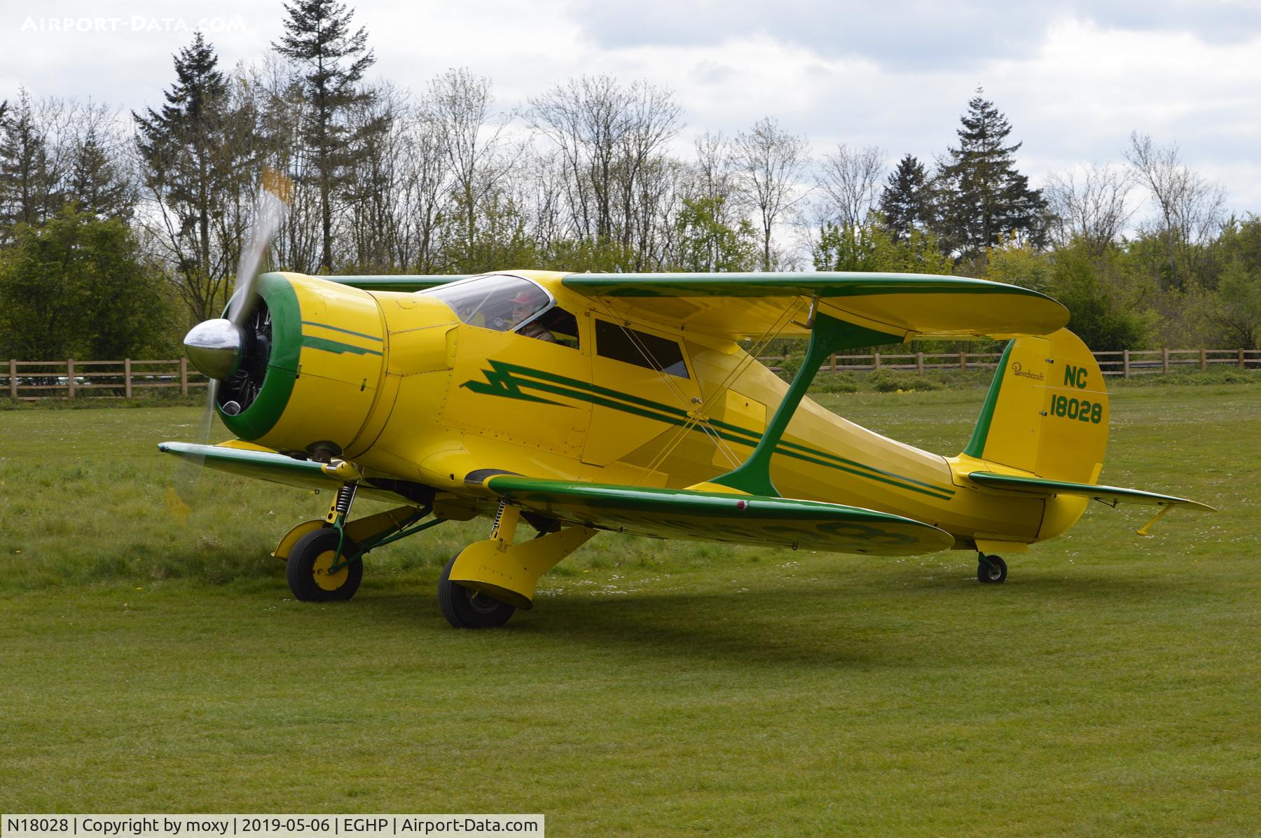 N18028, 1937 Beech D17S Staggerwing C/N 147, Beech D17S Staggerwing at Popham.