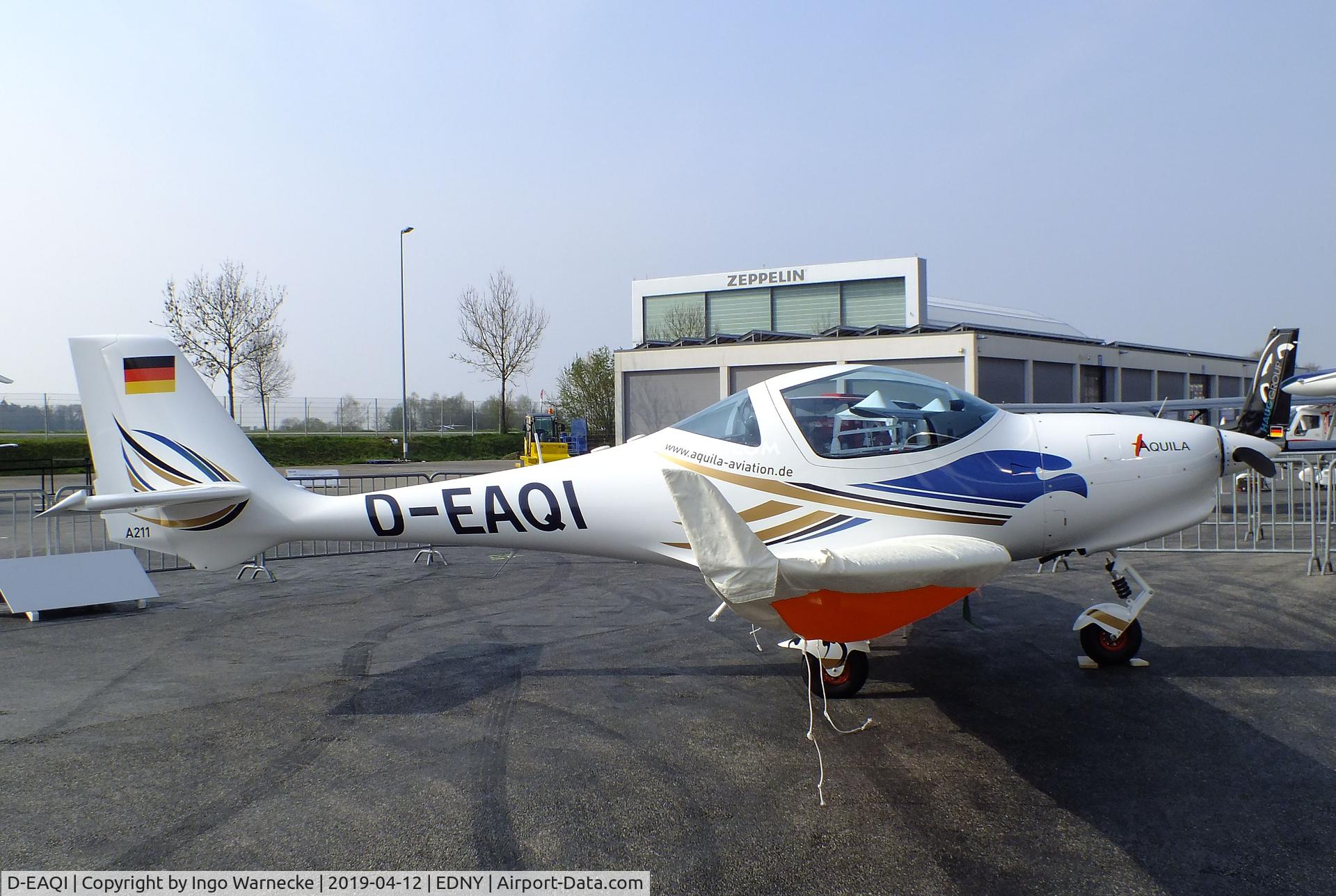D-EAQI, Aquila A211 C/N AT01-362, Aquila A211 at the AERO 2019, Friedrichshafen