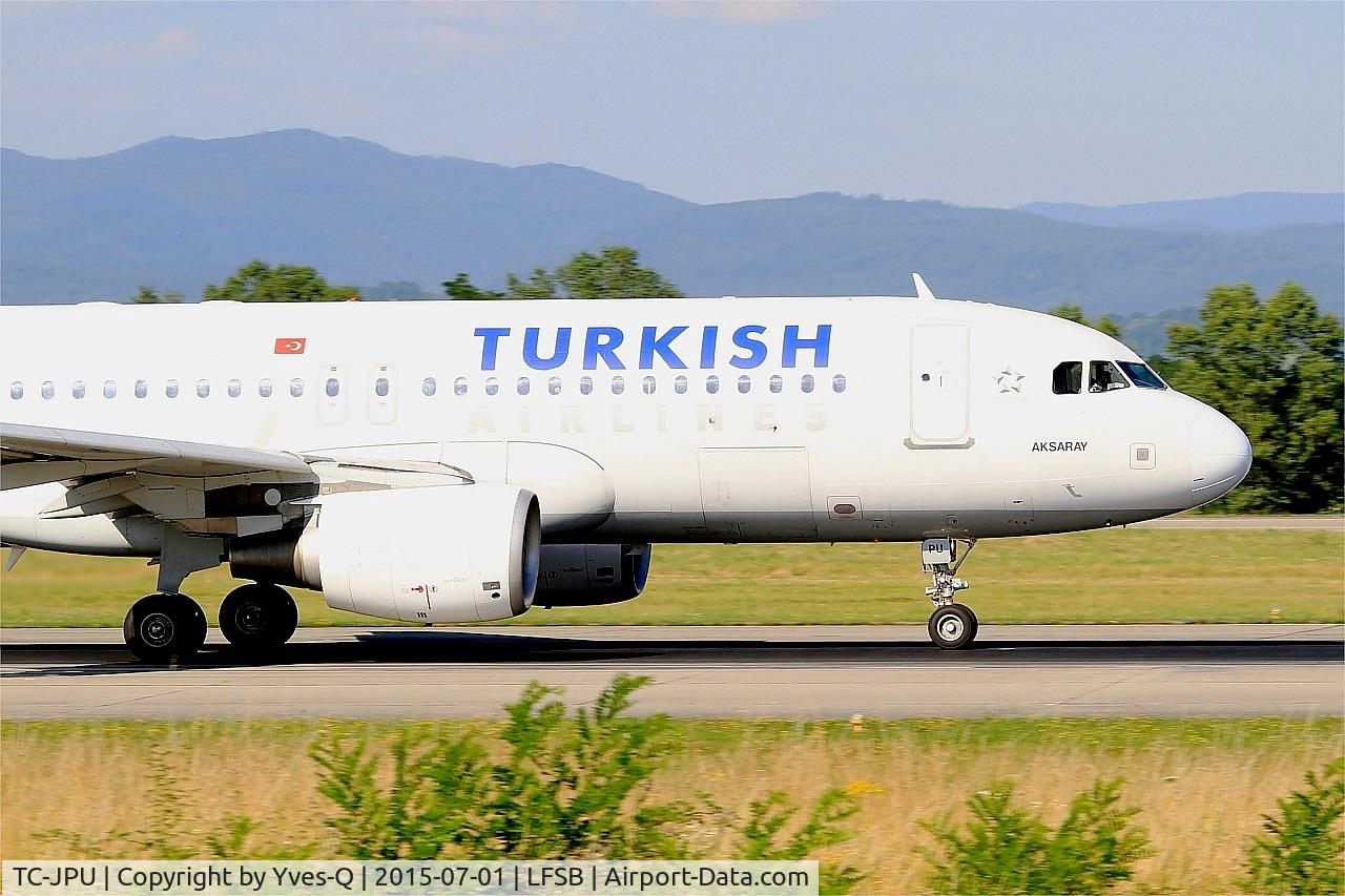 TC-JPU, 2009 Airbus A320-214 C/N 3896, Airbus A320-214, Take off run rwy 15, Bâle-Mulhouse-Fribourg airport (LFSB-BSL)