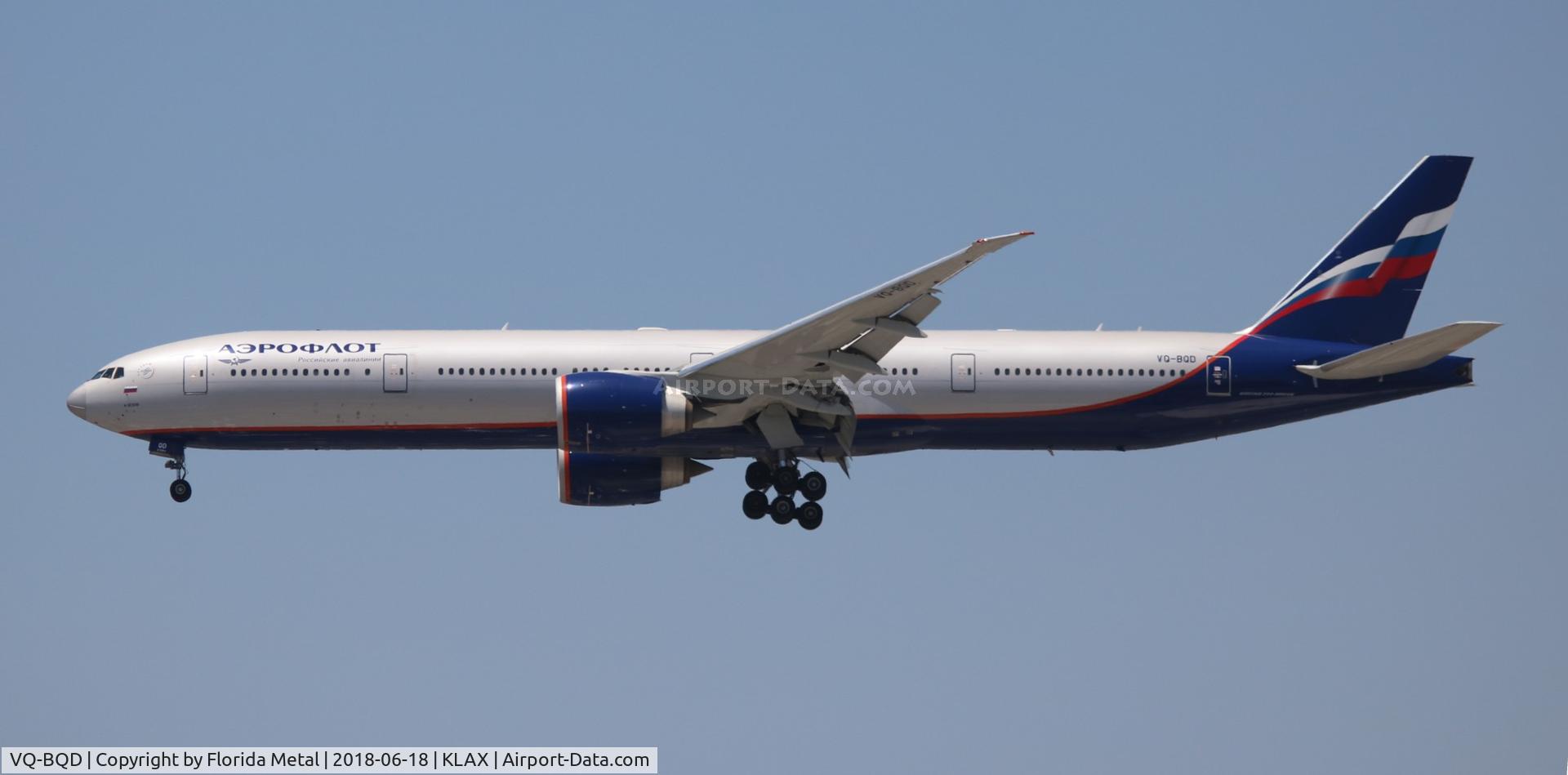 VQ-BQD, 2014 Boeing 777-3M0/ER C/N 41682, Aeroflot