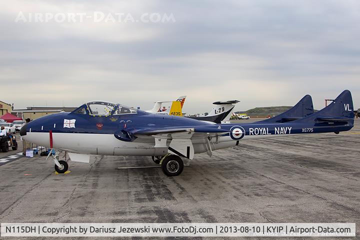 N115DH, 1956 De Havilland (F+W Emmen) Vampire T.55 (DH-115) C/N 866, De Havilland DH-115 Vampire  C/N 866, N115DH
