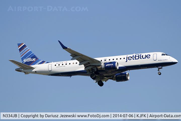 N334JB, Embraer ERJ-190-100 IGW 190AR C/N 19000446, Embraer 190AR (ERJ-190-100IGW) 