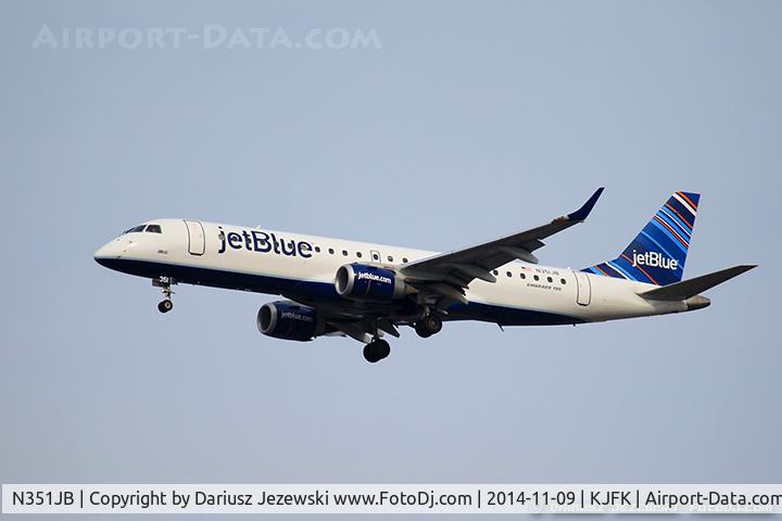 N351JB, 2012 Embraer E190 (ERJ-190-100) C/N 19000549, Embraer 190AR (ERJ-190-100IGW) 