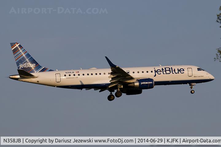 N358JB, 2013 Embraer 190AR (ERJ-190-100IGW) C/N 19000618, Embraer 190AR (ERJ-190-100IGW) 