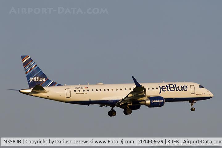 N358JB, 2013 Embraer 190AR (ERJ-190-100IGW) C/N 19000618, Embraer 190AR (ERJ-190-100IGW) 